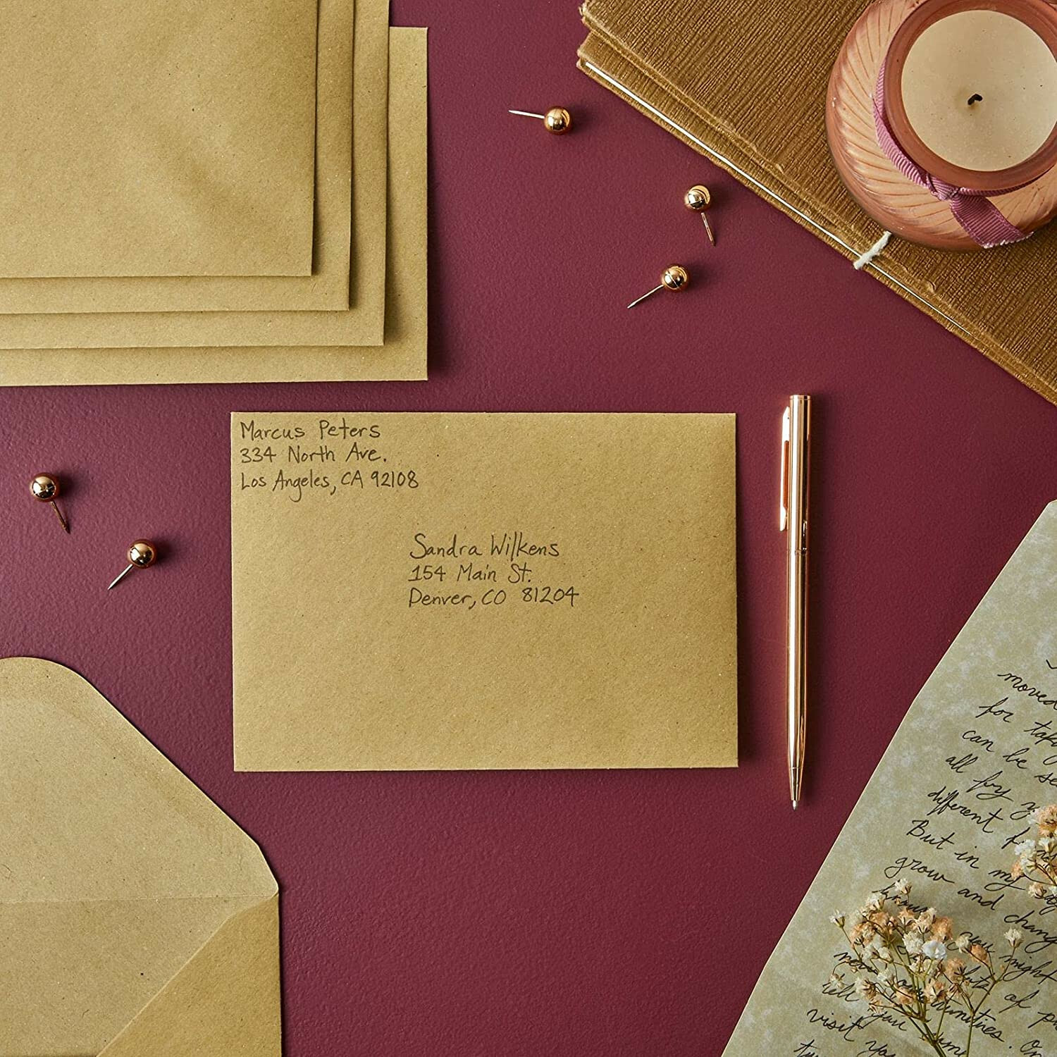 300PK Brown Kraft Envelopes 4×6 Self Seal Invitation Envelope A4 4.25×6.25″ 115g
