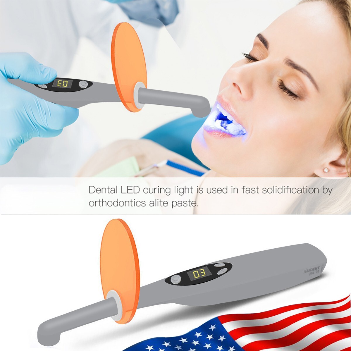 Dental Wireless 3 Second LED Curing Light Cure Lamp High Power curing light OR