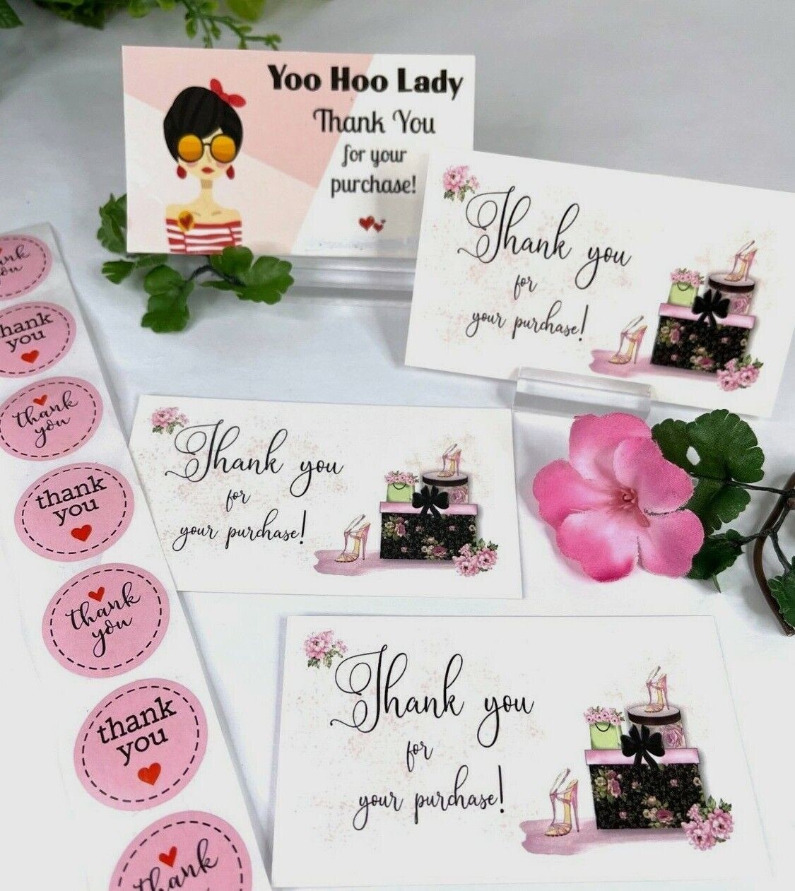 Thank You Business Card for Small Business, Fashion, Thank You Stickers