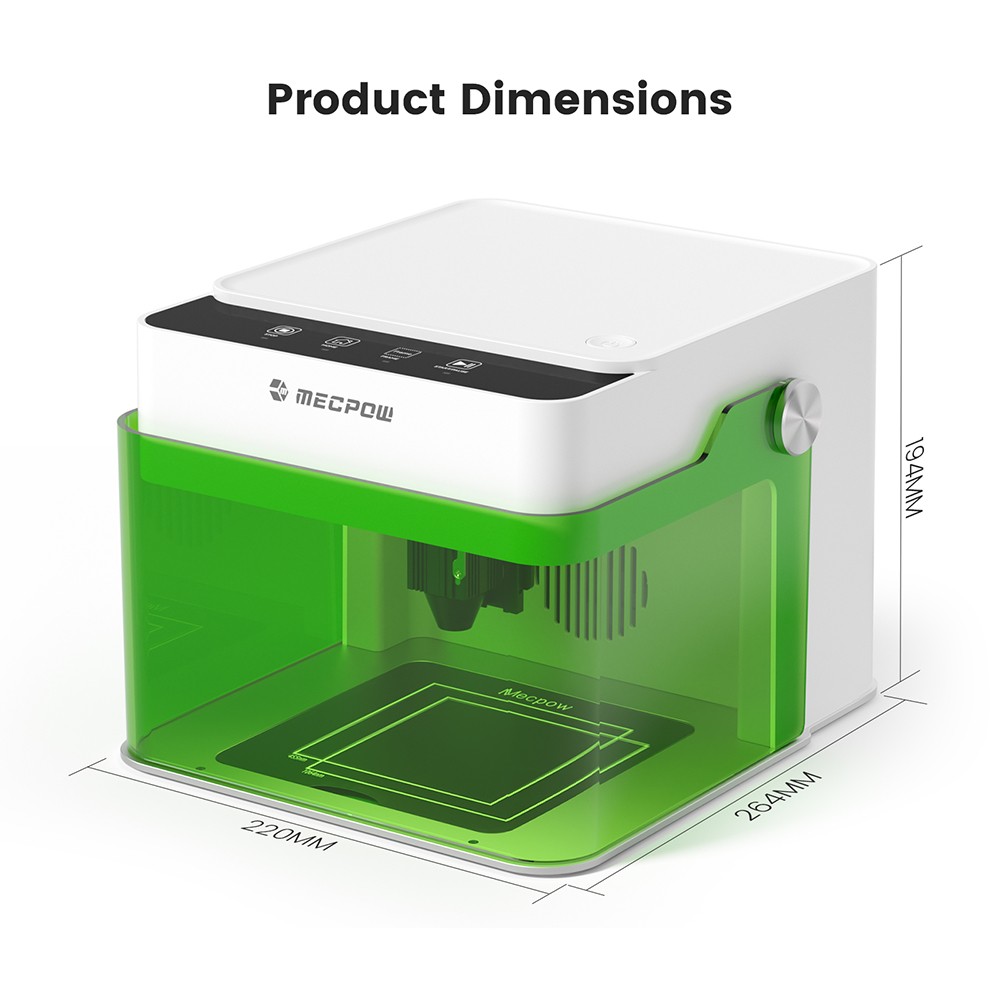 Mecpow M1 5W Diode Laser Engraver,10000mm/min,0.01mm Enclosed Engraving Machine