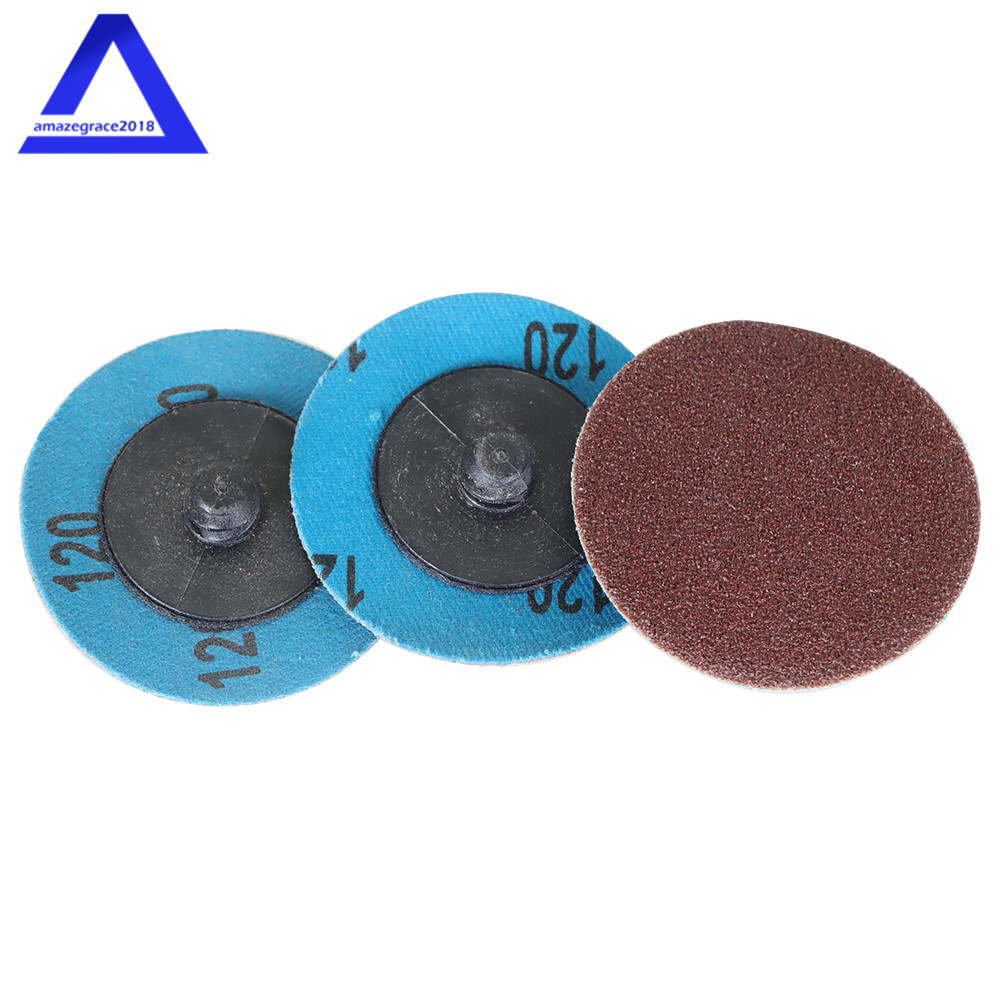 51Pcs 2″ Roll Lock Die Grinder Quick Change Sanding Disc 36 60 80 120 240 Grit