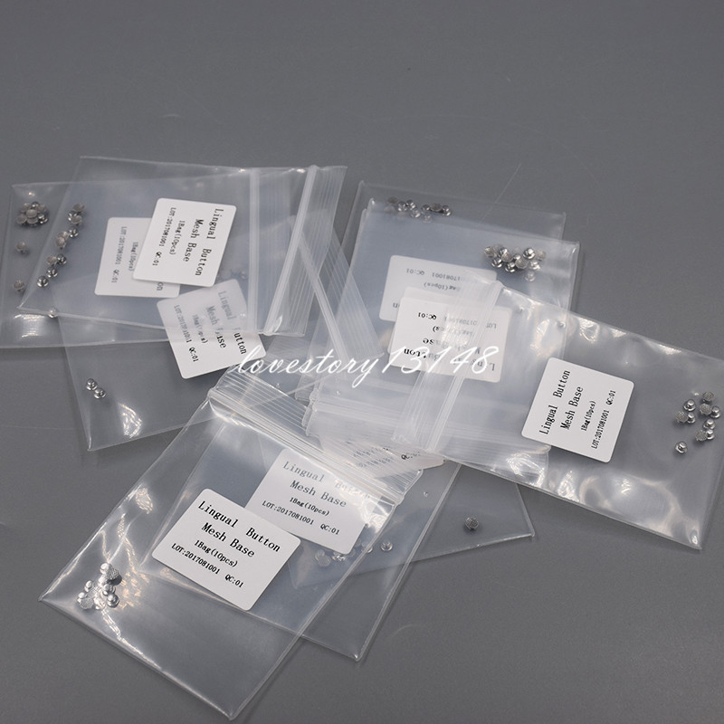 100 Pcs/10Packs Dental Orthodontic Lingual Buttons Bondable Round Base Monoblock