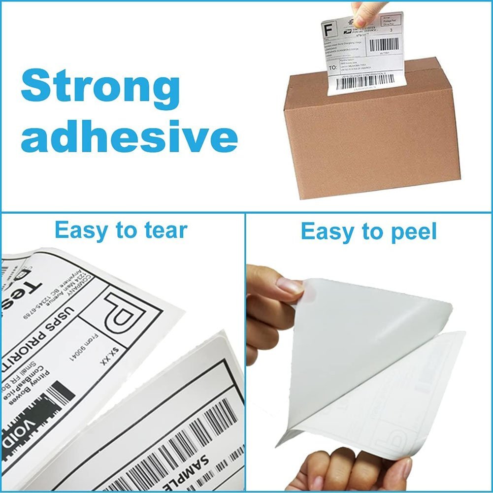 100-10000 Commercial 4″ x 6″ FanFold Direct Thermal Shipping Labels Perforated