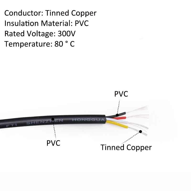 UL2464 20/22/24/26AWG Power Cord Soft Cable 2/3/4/5/6 Cores Signal Control Wire