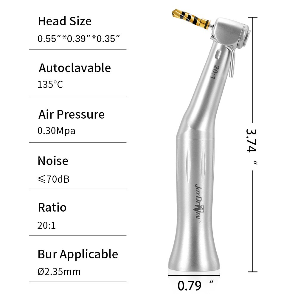 Dental Implant Handpiece 20:1 Low Speed Contra Angle Surgical Motor USA