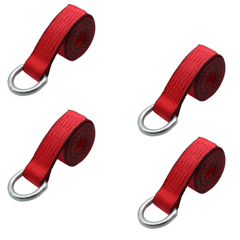 N/A Qty 4: Heavy Duty Lasso/wheel Lift Straps (Red) Fits Universal Products
