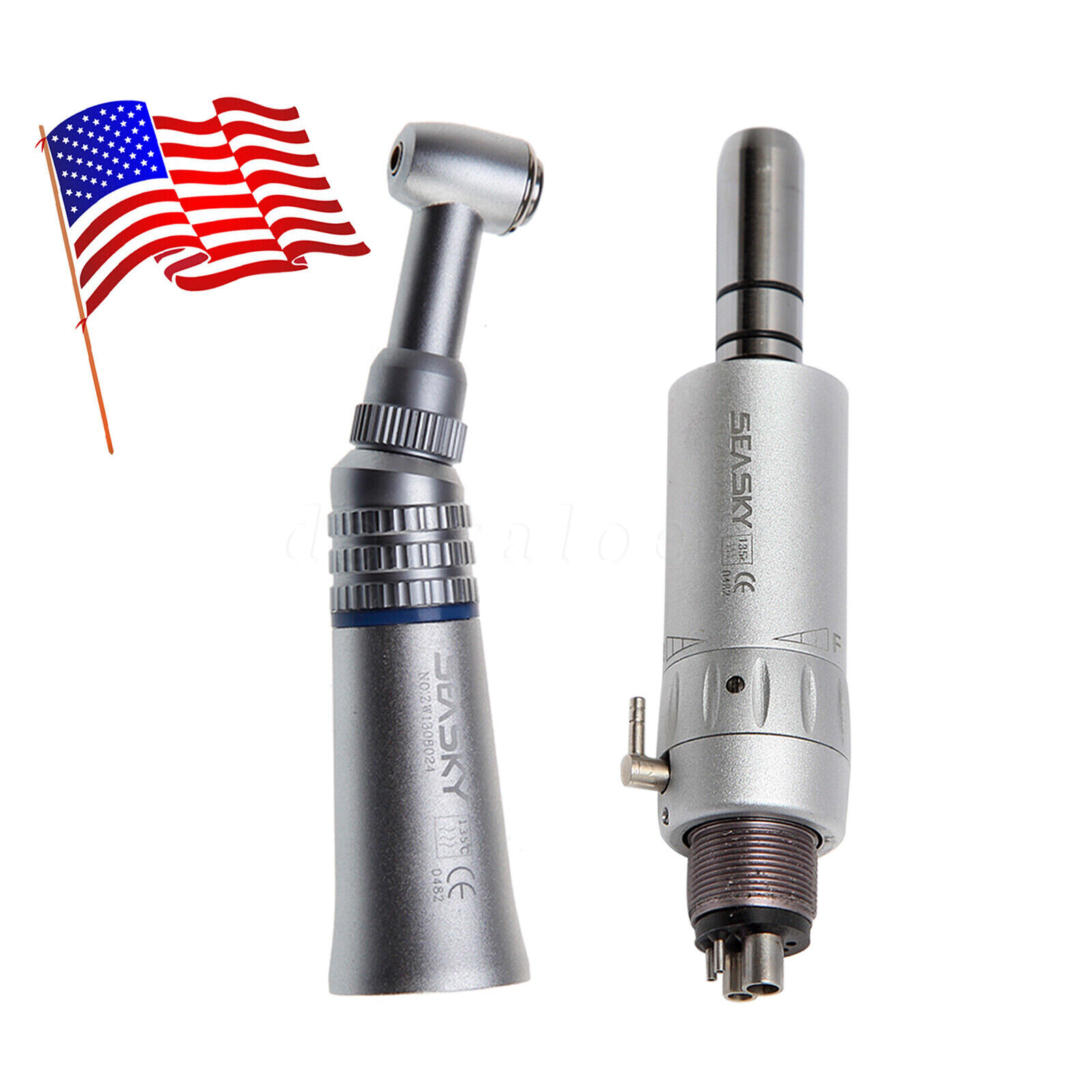 Dental Slow Speed Handpiece Push Button Contra Angle Air Motor E-type