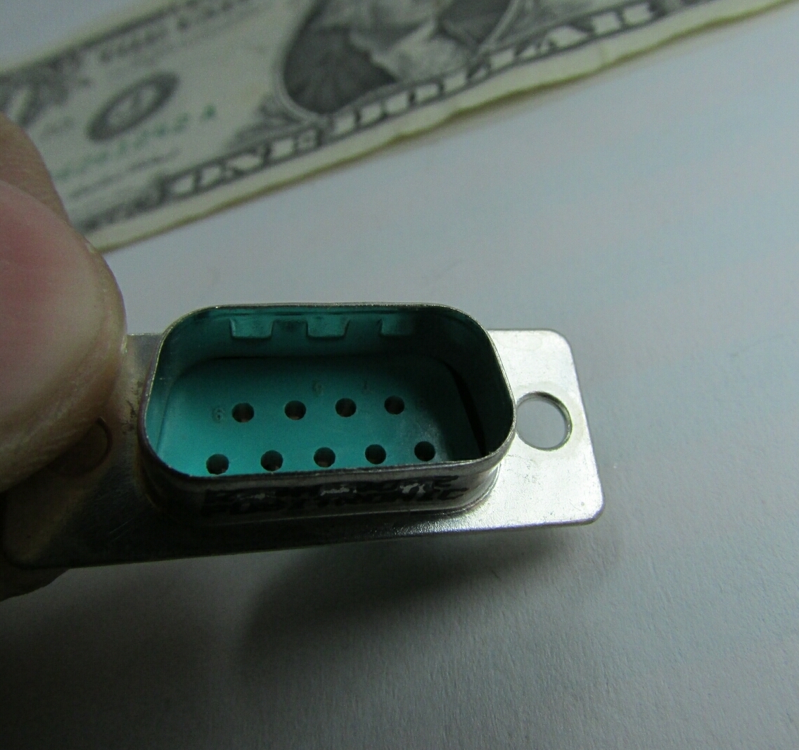 2 Positronic Mil Spec DSub Connectors DE-9, DB-9 Male, Gold Crimp Pins RD9M1000Z