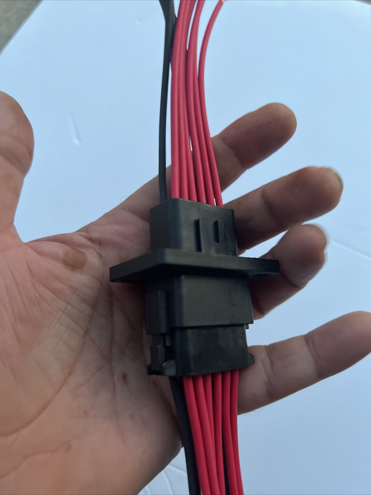 6″ Assembled Black Flanged Mount Deutsch 12Pin,14 AWG waterproof Pigtail Harness