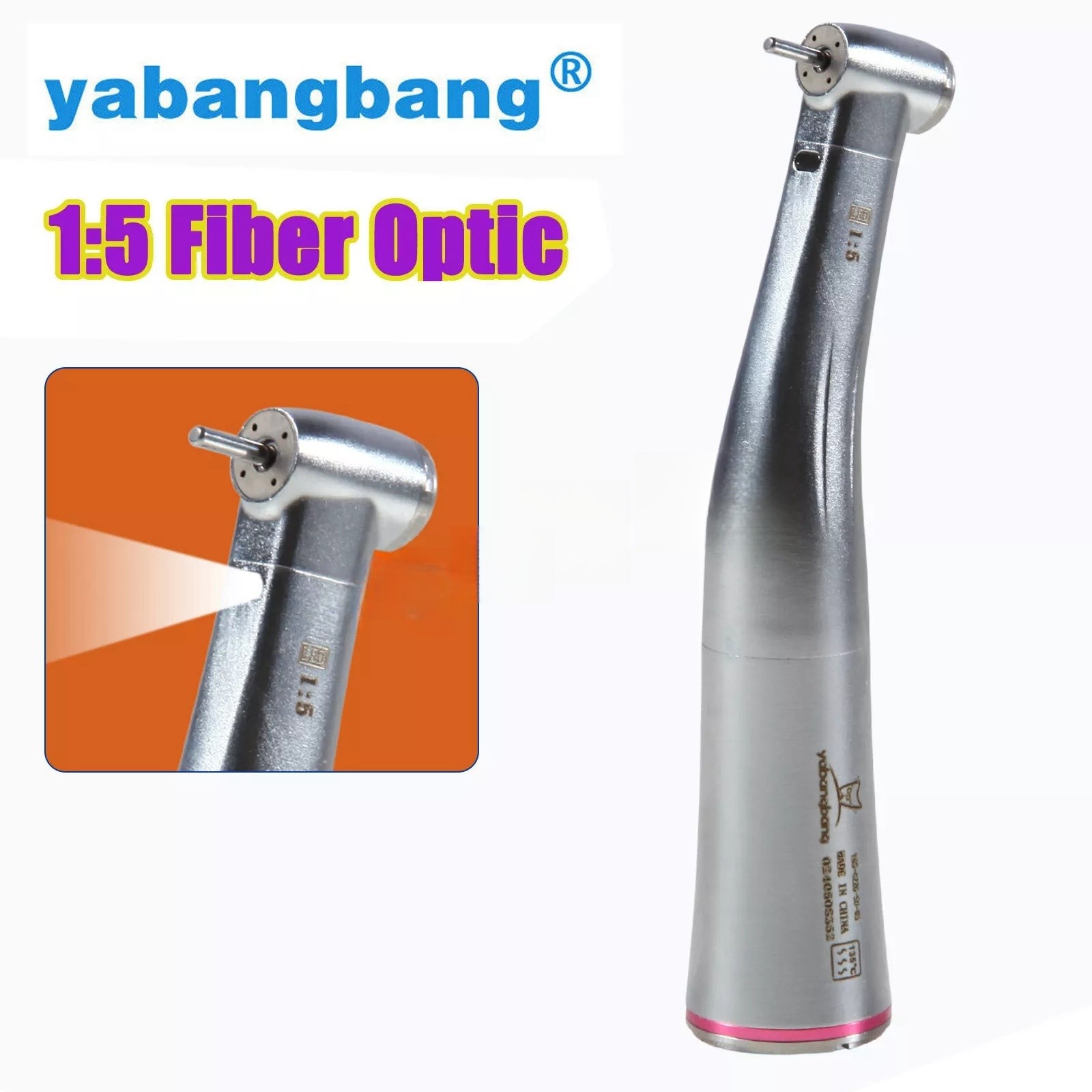 Dental 1:5 LED Contra Angle Increasing Handpiece Fit KaV NSK Electric Motor USA