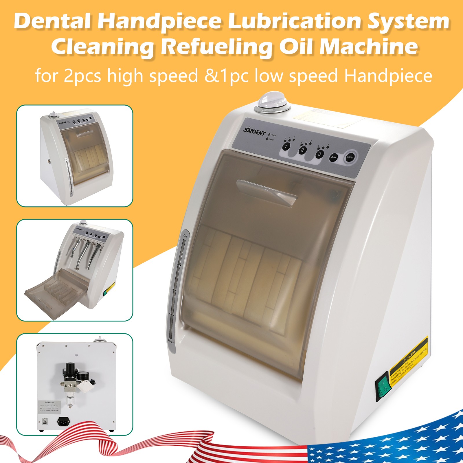Dental Automatic Handpiece Maintenance Lubrication System / 1:5 LED Contra Angle