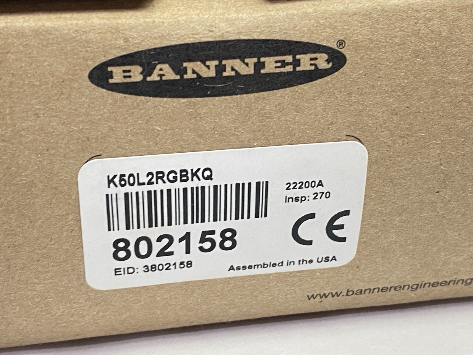 Banner K50L2RGBKQ Pro Series 50mm Programmable Multicolor Indicator 802158