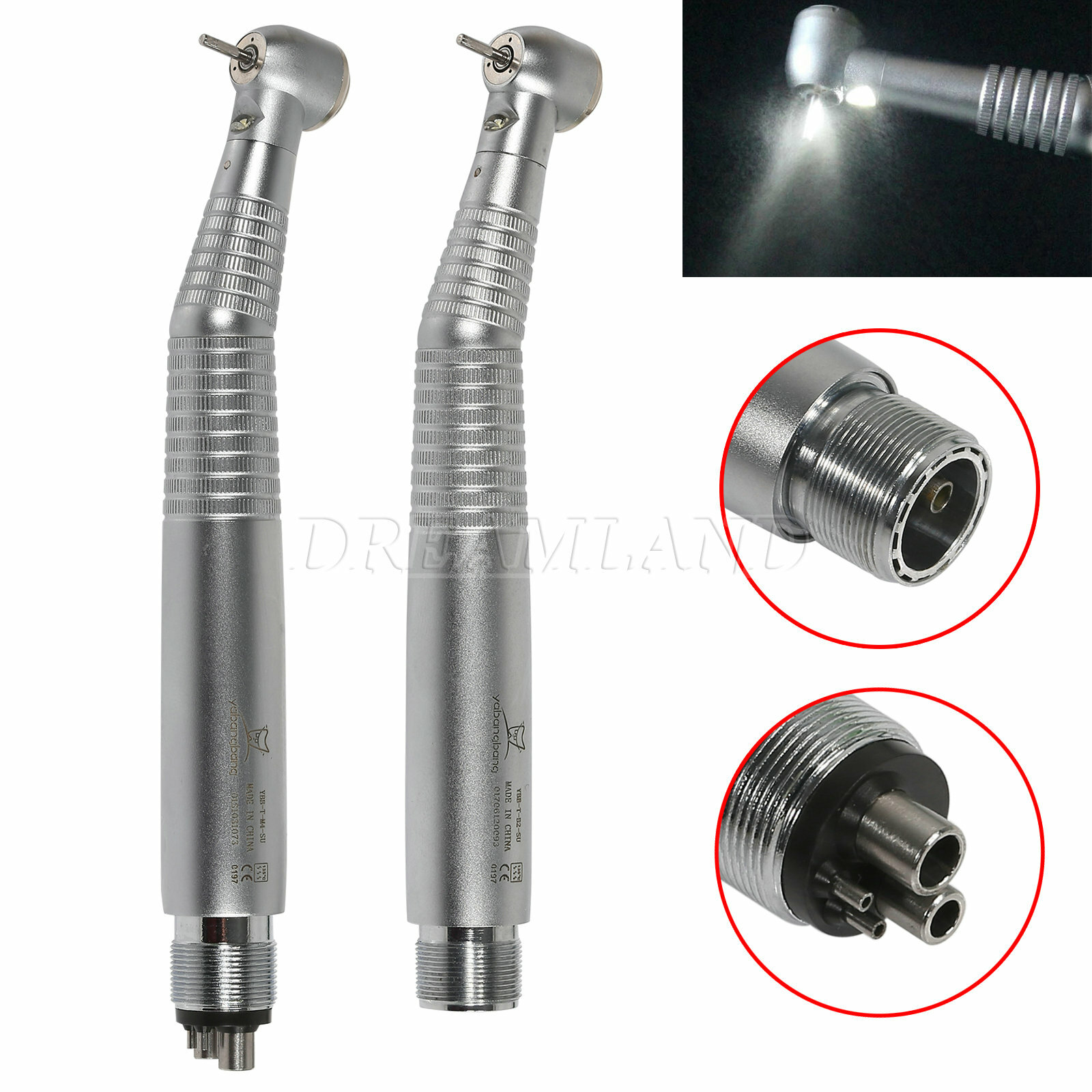 1-10 Dent LED E-generator High Speed Handpiece Internal triple spray 2/4H S-T2