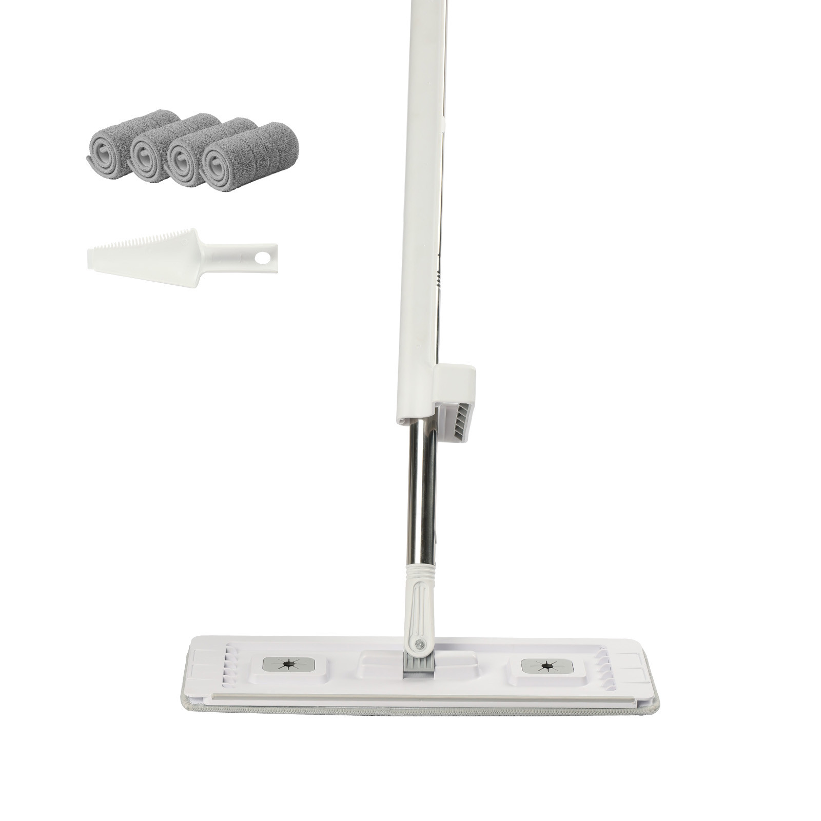 VEVOR Microfiber Flat Mop with 4 Mop Pads Flat Mop for Dry and Wet Floor