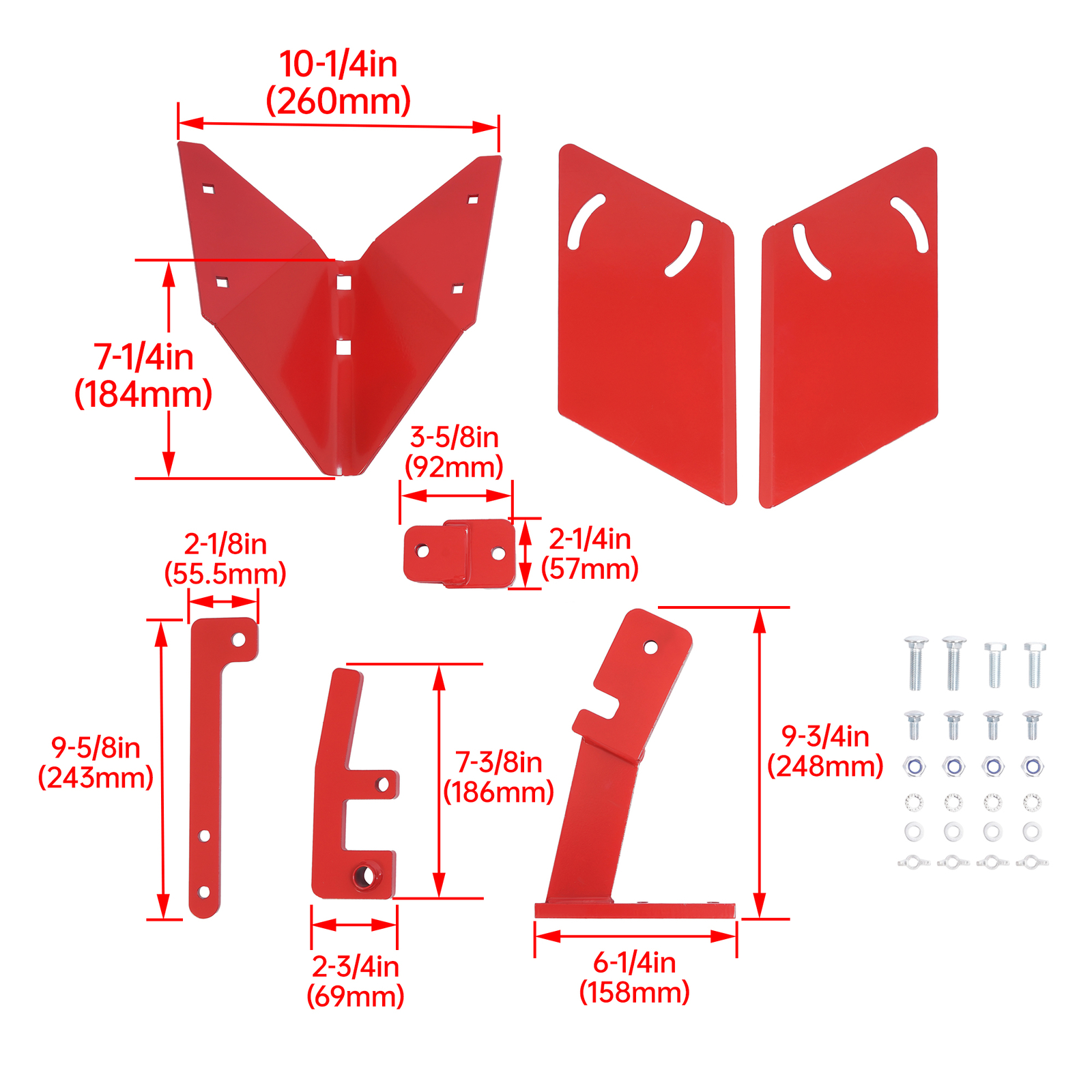 New 15683 Hiller-Furrower Kit Adjustable Wing For Rear Tine Tillers Rototiller