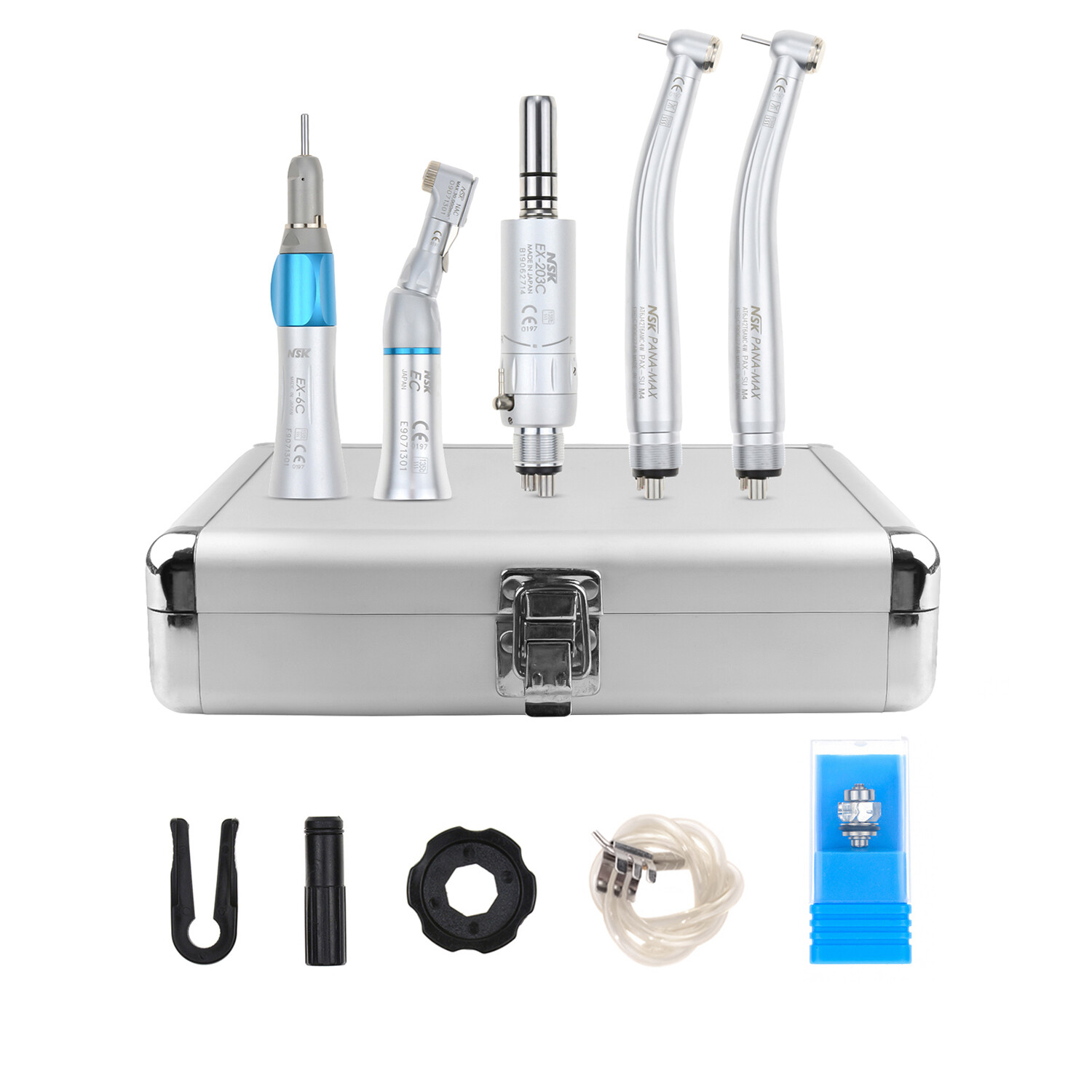 NSK Type Dental PANA MAX PUSH High Speed Handpiece+Low Speed EX203C+AL-BOX 4H CE