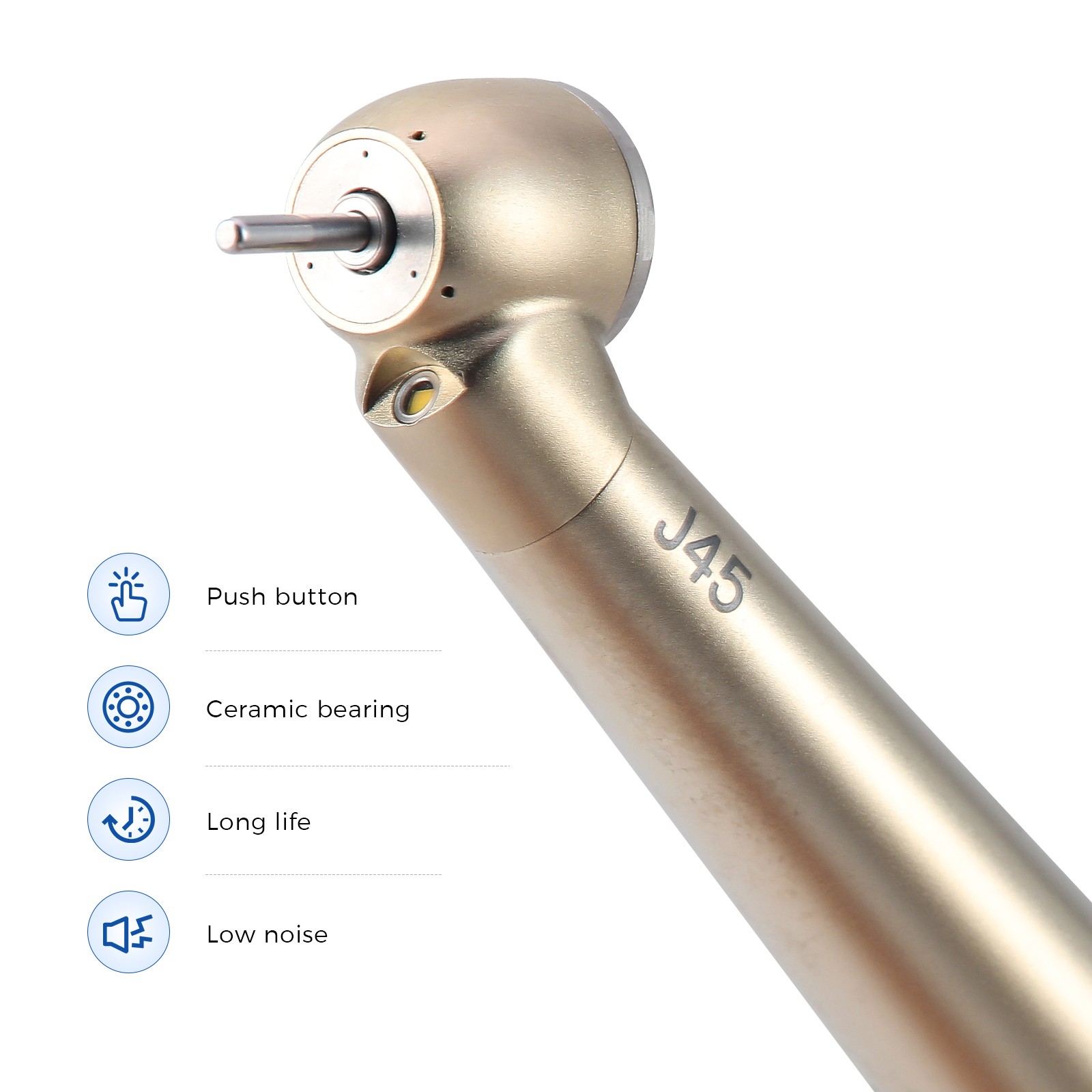 Jinme Dental 45° LED High Speed Dental Air Turbine Handpiece 4Hole Generator
