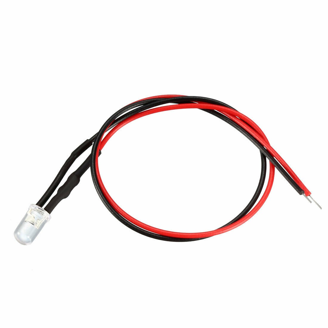 Small LED Light Clear Bulb Round Top Indicator PCB Attached Pre-Wired 5V-12V DC