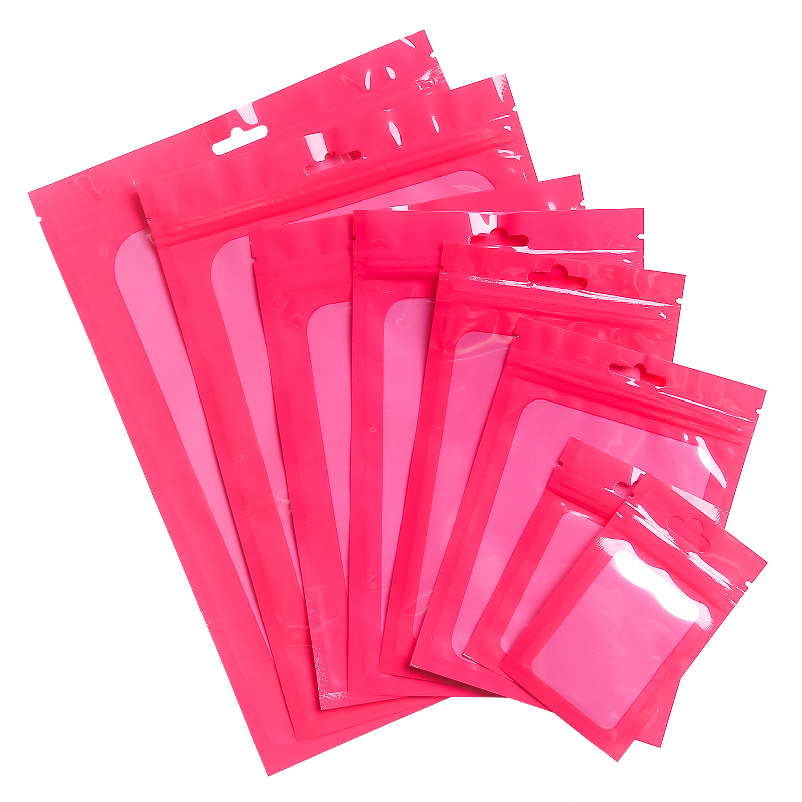 Plastic Sample Bags, Cosmetic Storage Pouches, Zipper Seal Lipgloss Packaging