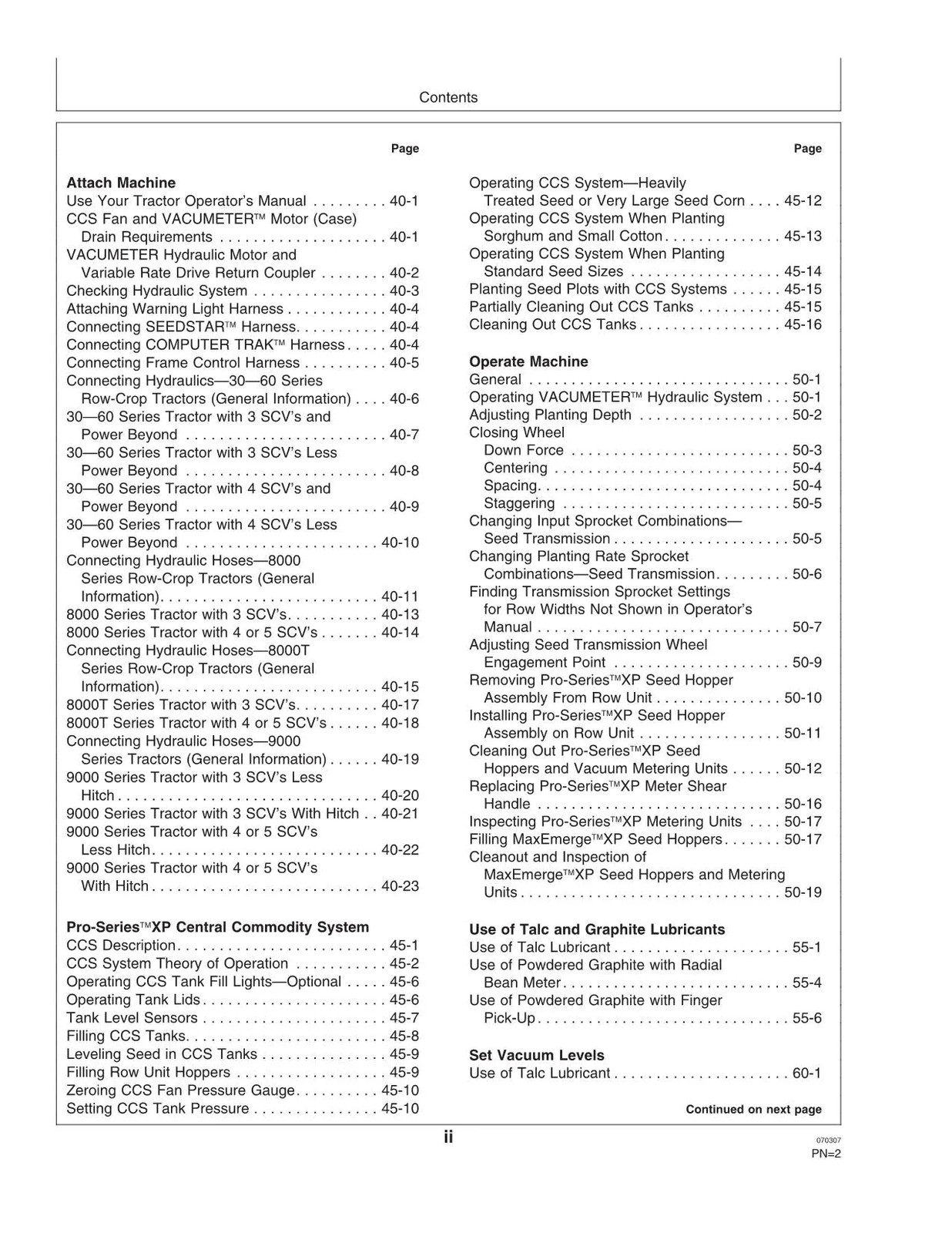JOHN DEERE DB44 DB58 DB60 DB66 DB88 DB90 DB74 DB50 PLANTER OPERATORS MANUAL #2