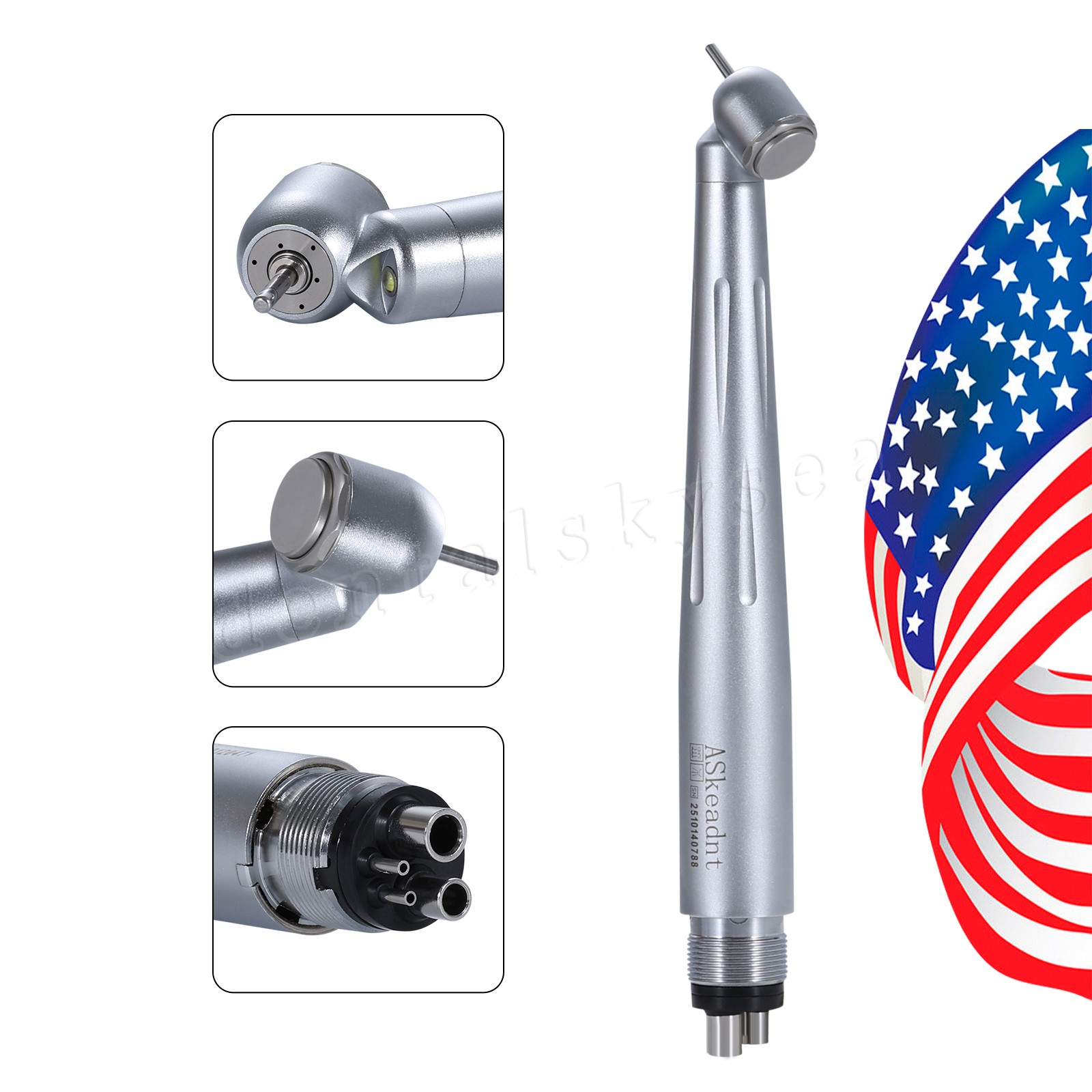 Surgical 45° LED Speed Handpiece Dental Triple Water Jet 18W Fit NSK Ti-Max