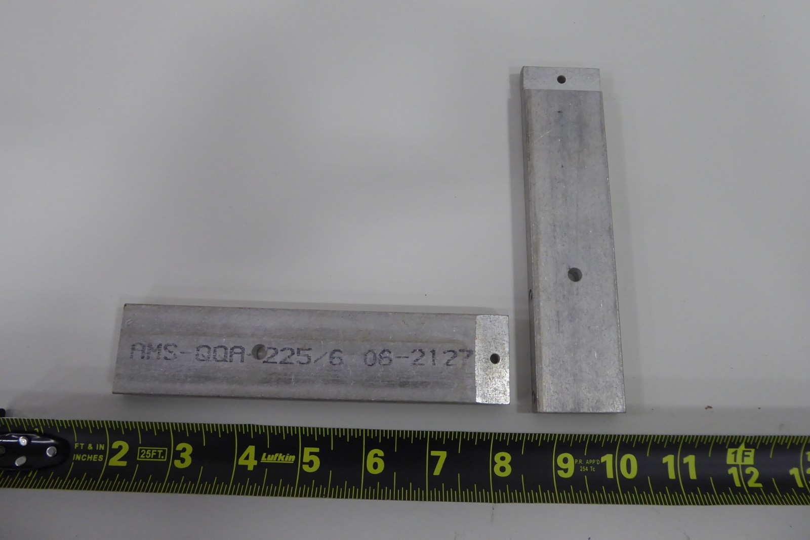 Alcoa Messena 2024-T4-3/8 Aluminum Bracket (Pack of 2) 6-1/2″ x 1-1/2″ x 3/8″