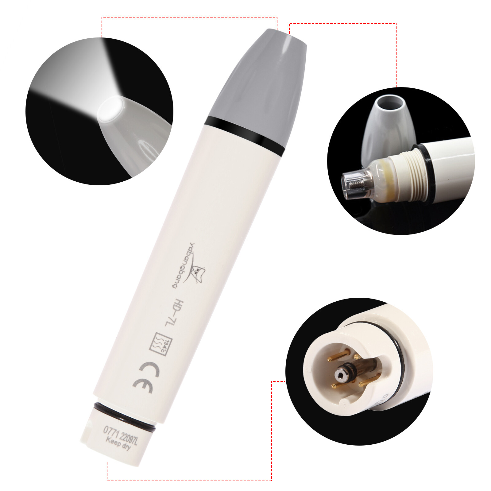 HD-7L Dental Ultrasonic Scaler LED detachable Handpiece Fit DTE SATELEC Tips