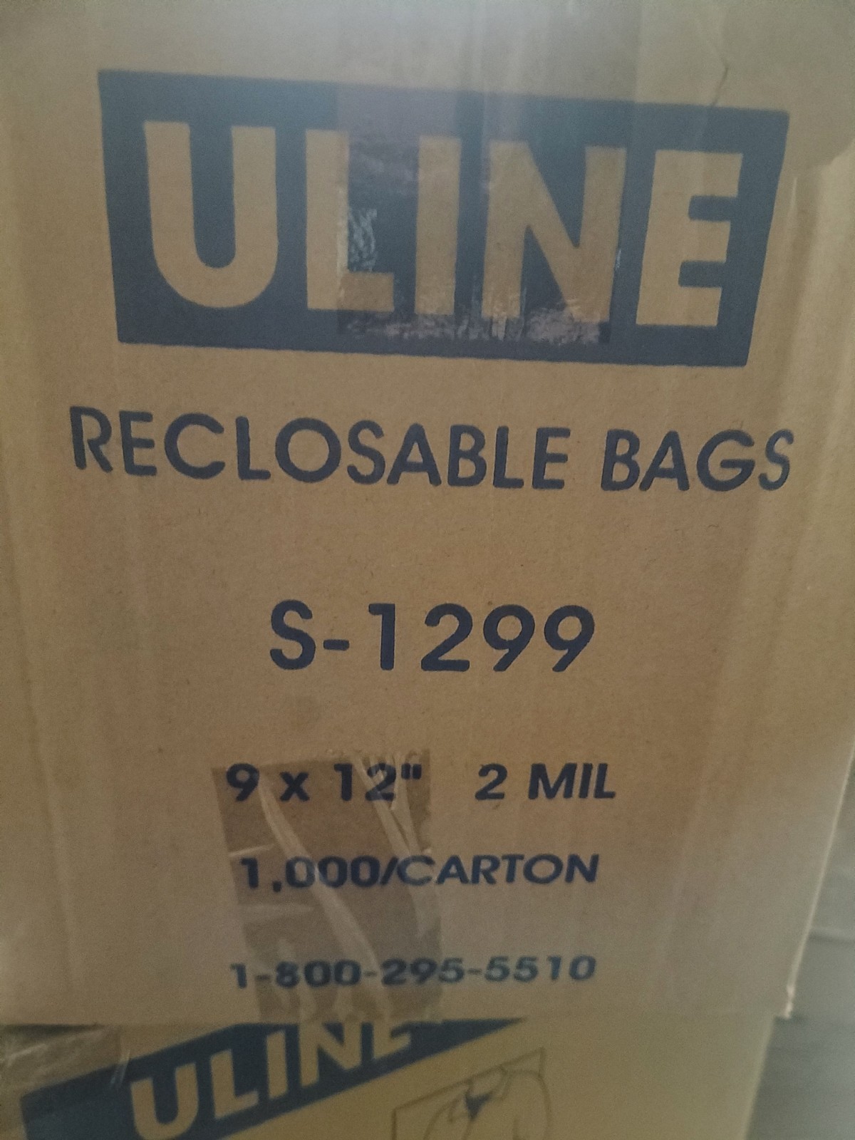 Uline Zip Bags 9×12 2 Mil Reclosable – 100 Ct (S-1299) | New Pack
