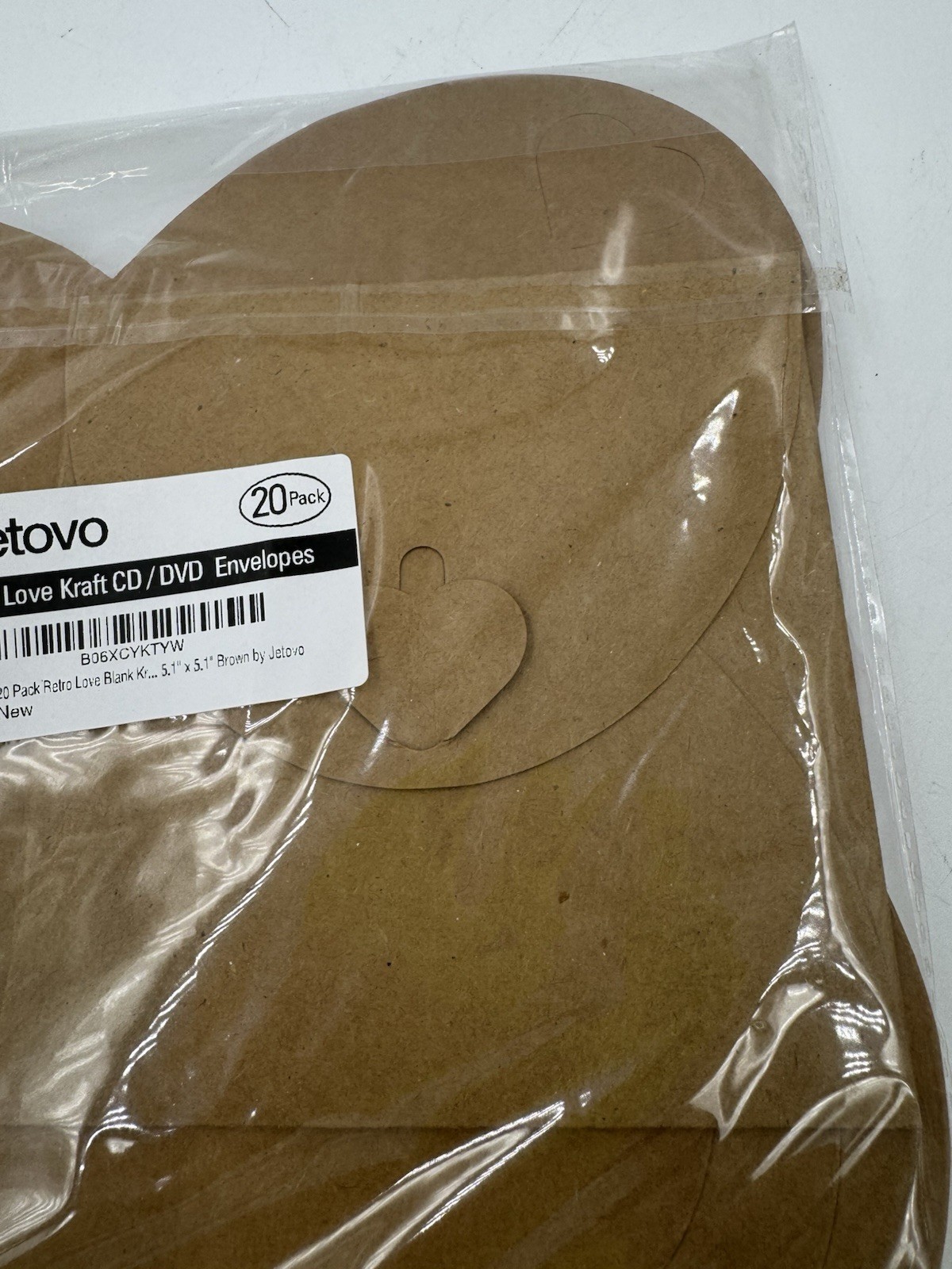 Jetovo Retro Love Kraft CD/DVD Envelopes 20 Pack