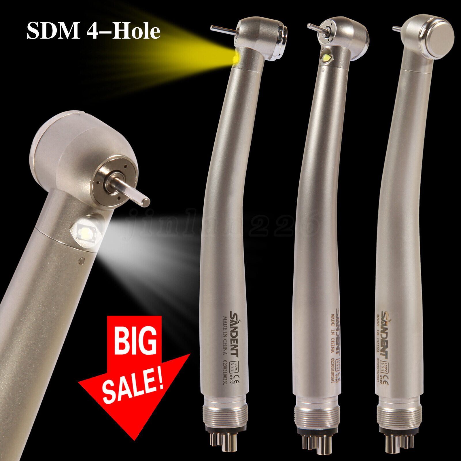 NSK Style Dental Fiber Optic LED E-generator high speed handpiece 4HOLE SDM