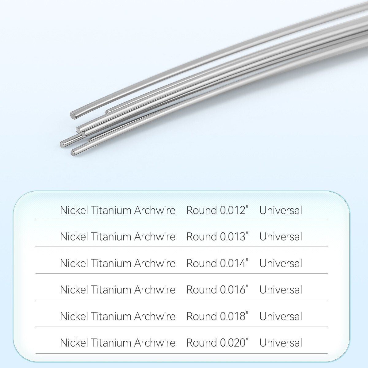 AZDENT Dental Orthodontic Niti Round Arch Wires Super Elastic Expanded 012-020