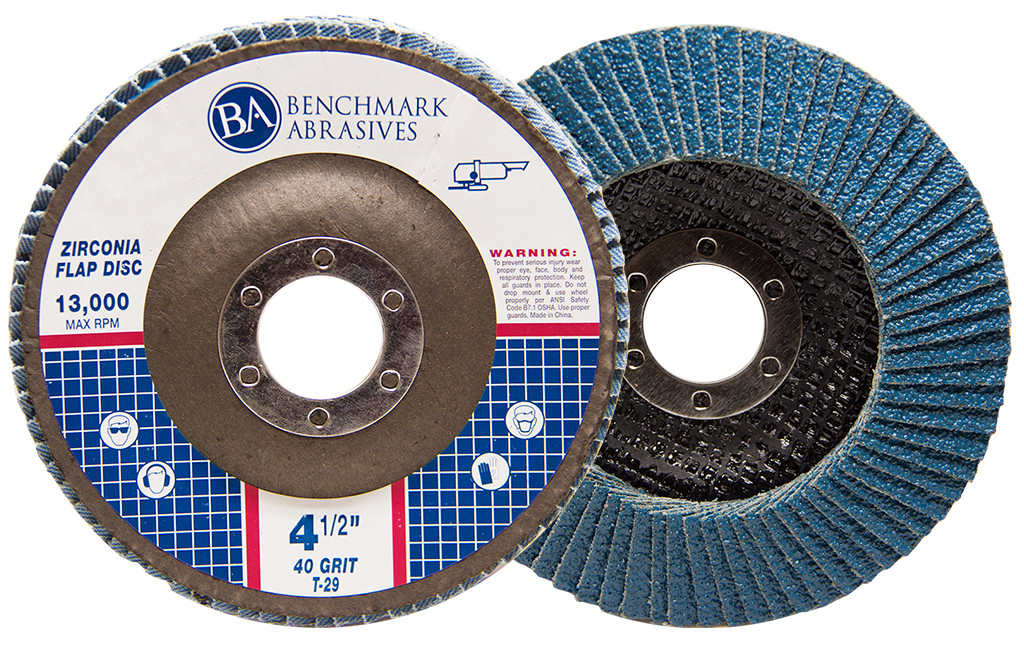 10 Pack 4.5” x 7/8″ Professional 40 Grit Zirconia Flap Disc Grinding Wheels T29