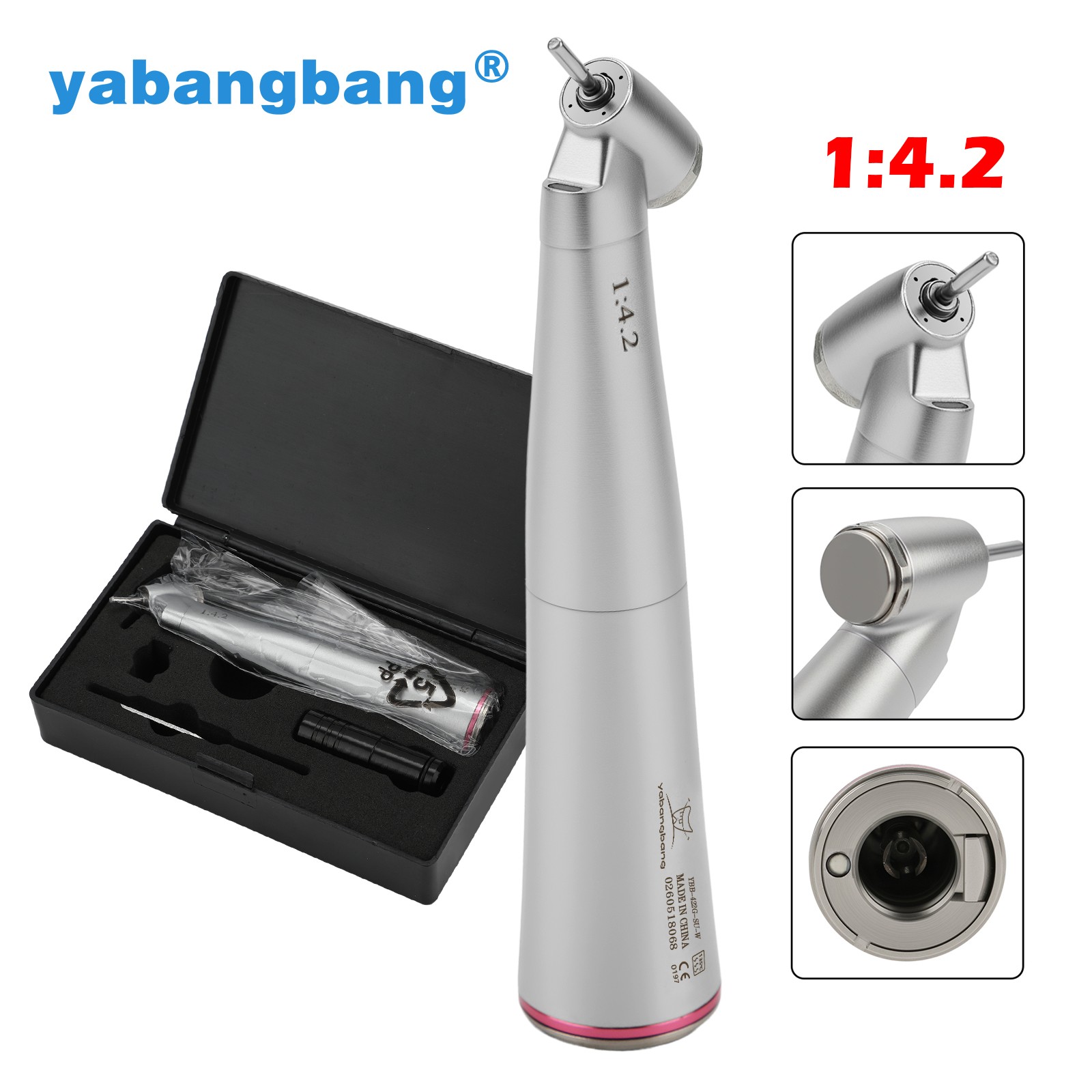 Dental 1:4.2 Increasing 45 Degree LED Contra Angle Surgical Handpiece