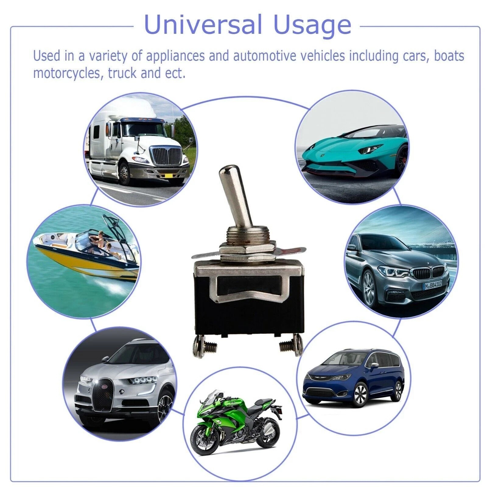 5PCS Heavy Duty Toggle Switch 15A 250V AC On/Off Waterproof Protective Cover