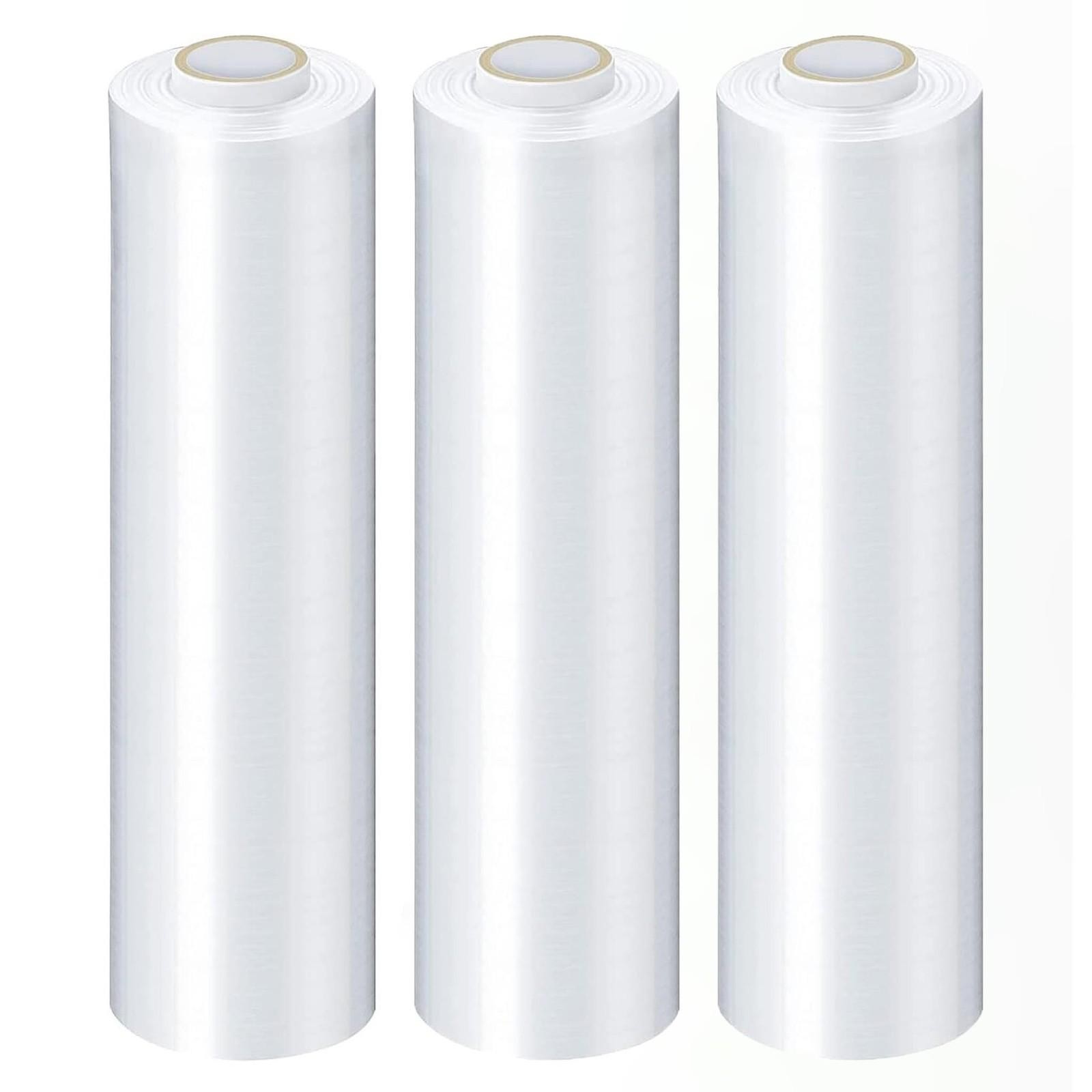 4 Rolls Hand Stretch Wrap Shrink Film Banding 18″ x 1500′ 12 Micron MADE IN USA