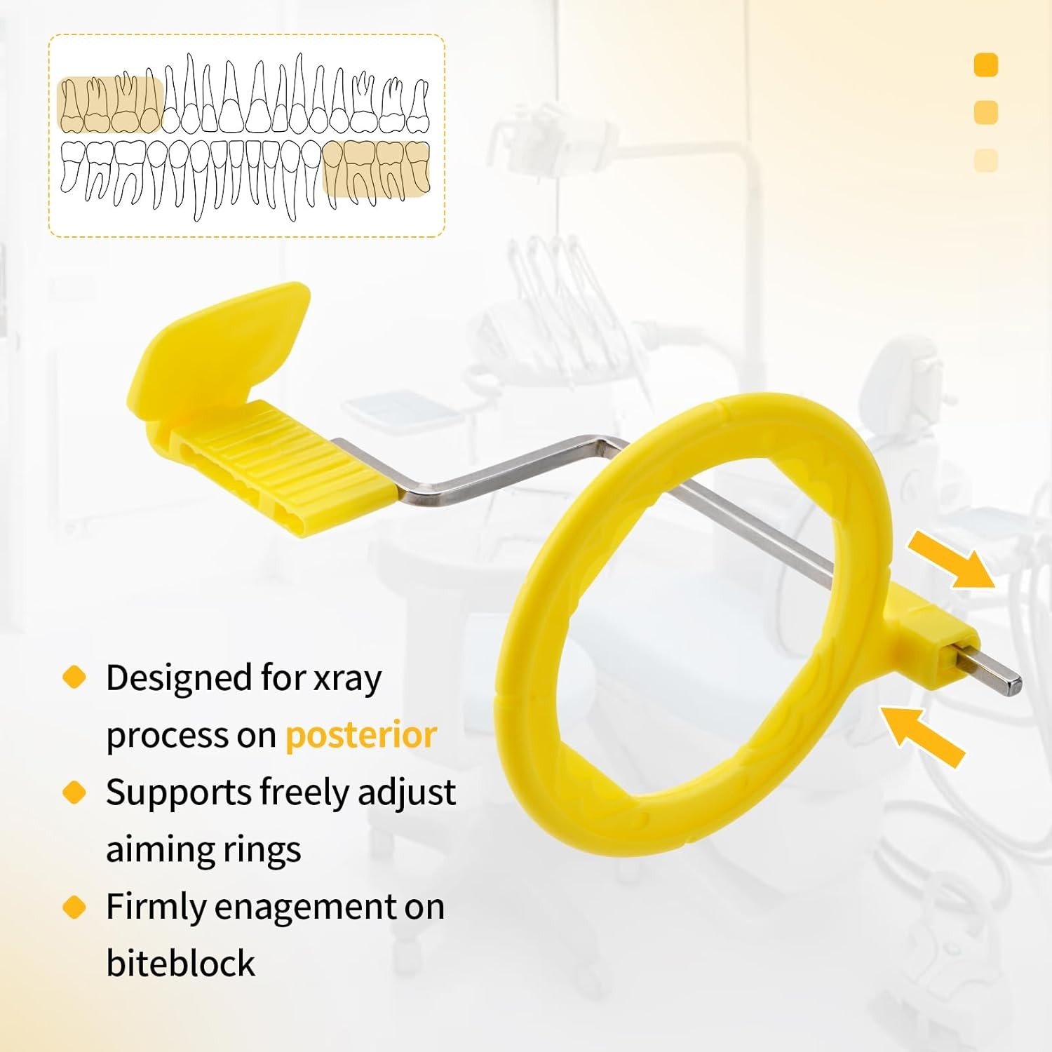 Digital Sensor Holder Dental X-Ray Aiming Rings Arms Bitewing/Anterior/Posterior