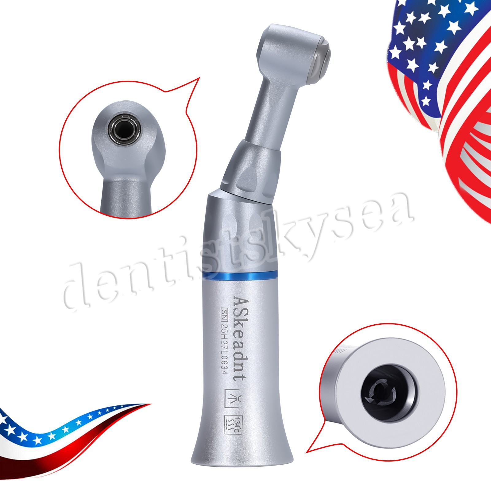 Dental Low Speed Contra Angle Handpiece fit NSK E-type Motor 135°C Autoclave wl#
