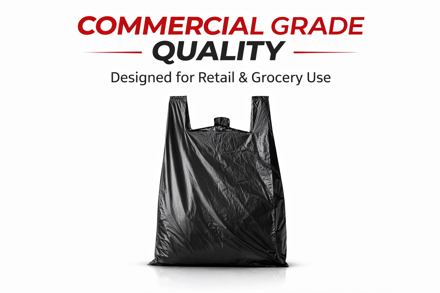 XL Black T-Shirt Bags 20x10x36″ 0.87 Mil HEAVY DUTY Grocery Shopping Plastic