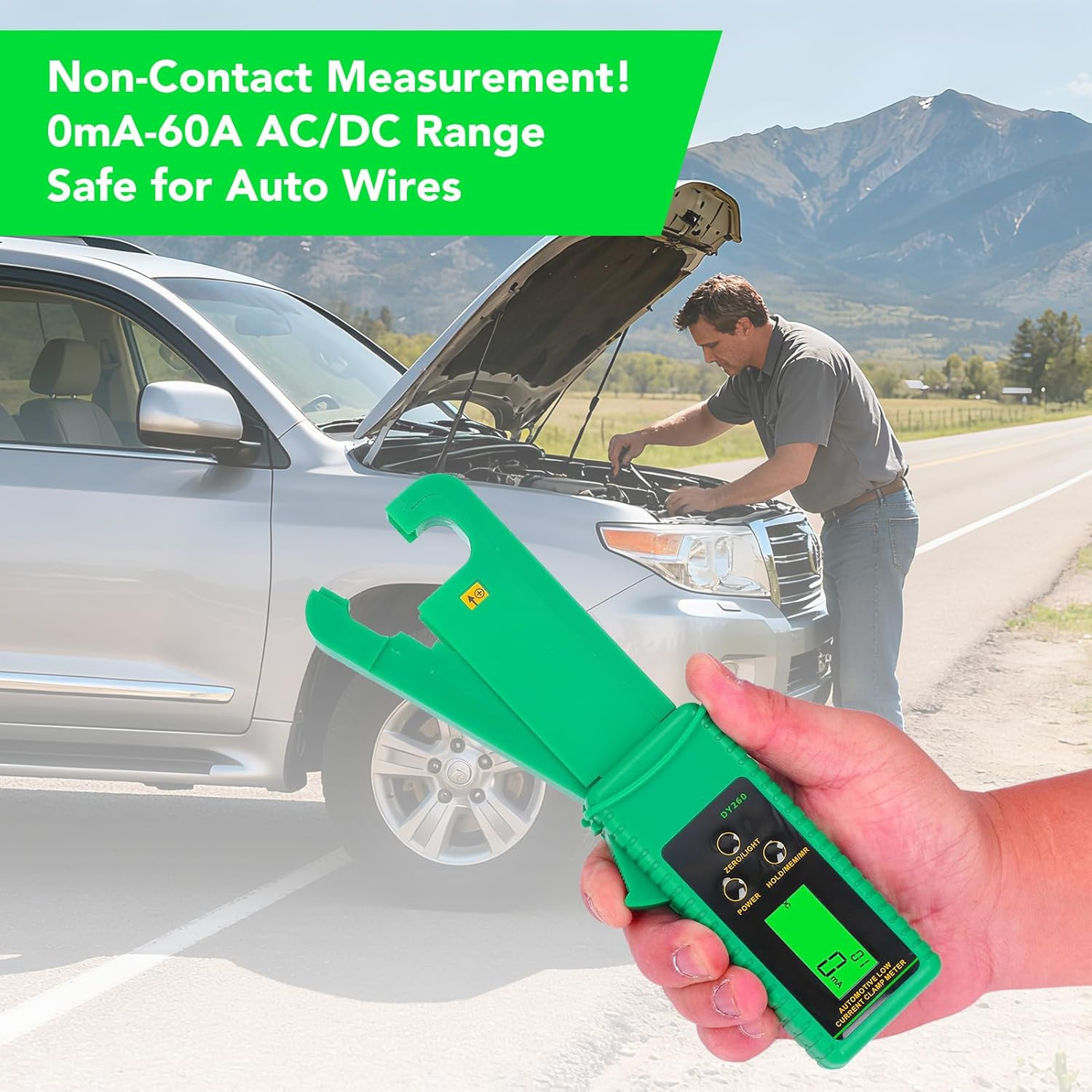 Current Clamp Meter Leakage Current Tester 0Ma-60A Portable Plastic AC DC Anti-I