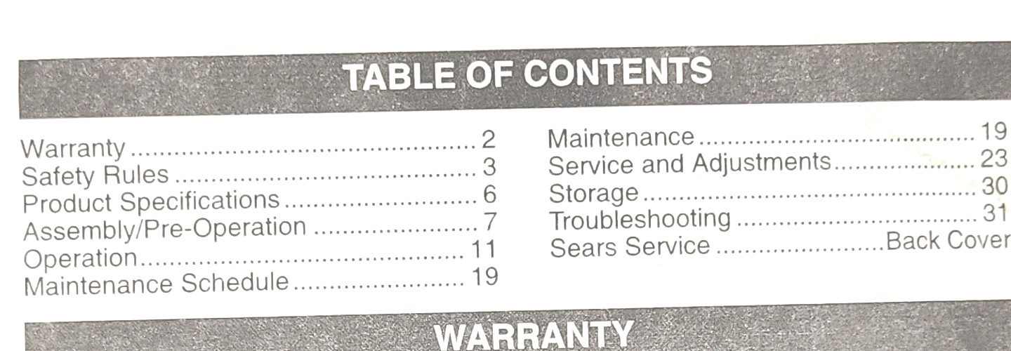 Sears Craftsman DLS4500 20.0 h.p Hydro 46″ Lawn Tractor 917.288141 Owners Manual