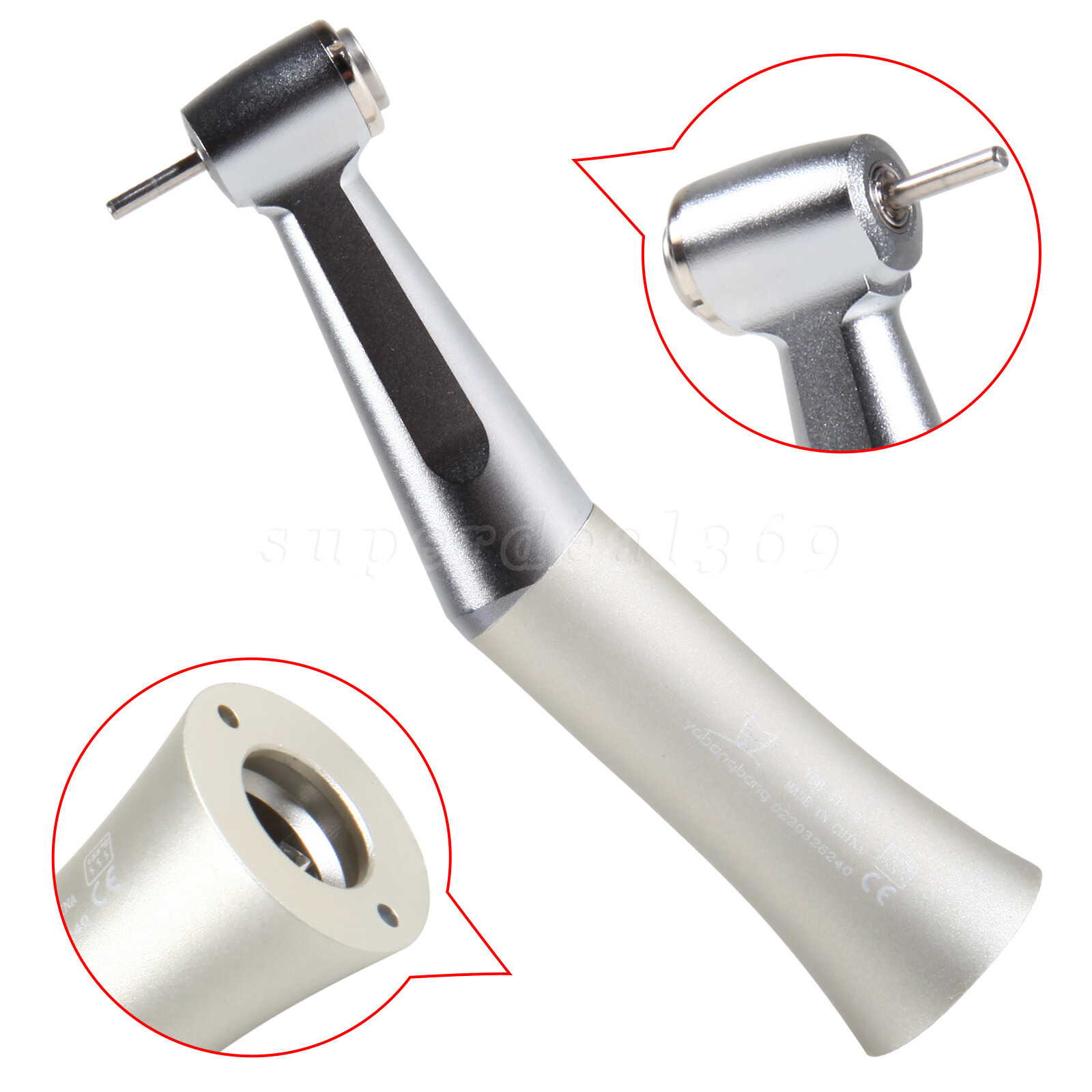 Dental Push Button Low Speed Contra Angle Handpiece E-type Fit FG 1.6mm Burs dk