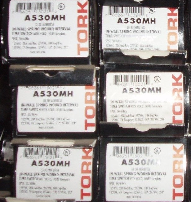 ?(QTY 2) TORK A530MH Mechanical Light Timer 5 Min–12 Hr 120V A500 Series‼️