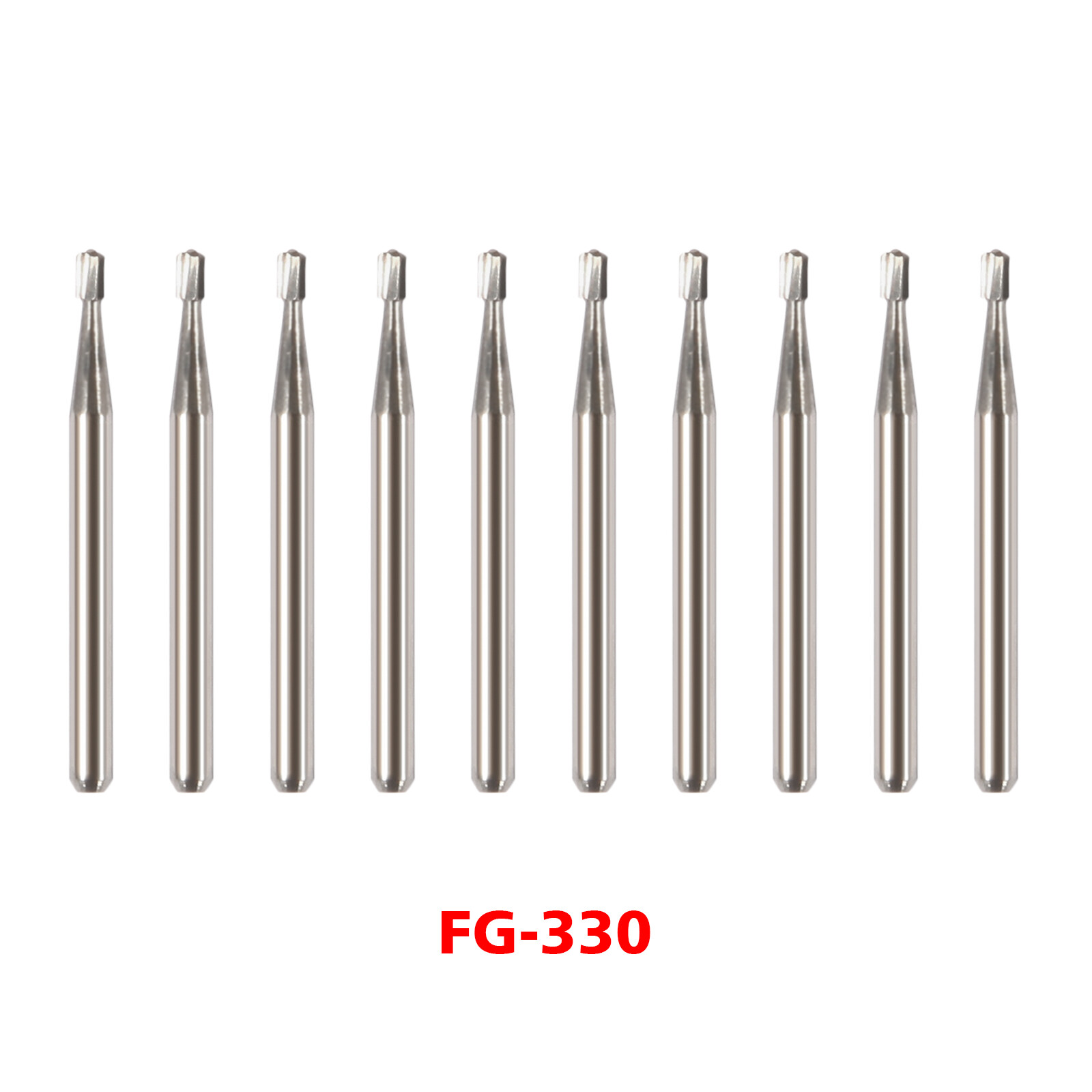 FG # 330 Dental Carbide 19mm Burs (100pcs=10 Packs)