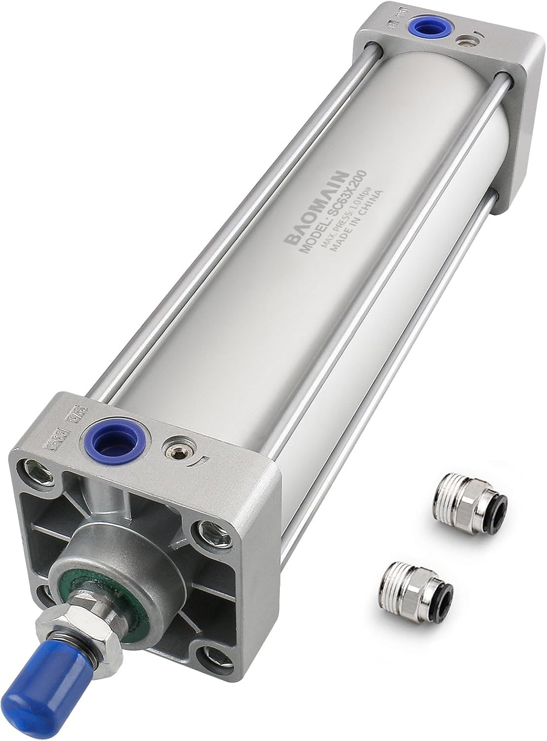 Pneumatic Air Cylinder SC 63 X 200, PT 3/8 Port, 2-1/2″ Bore, 7.87″ Stroke, Sing