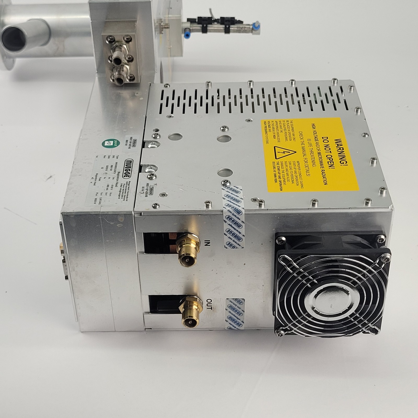 Muegge MH3000S-220CV Magnetron Head, 5100V, 900mA, 2,45GHz, 3000W – PARTS ONLY