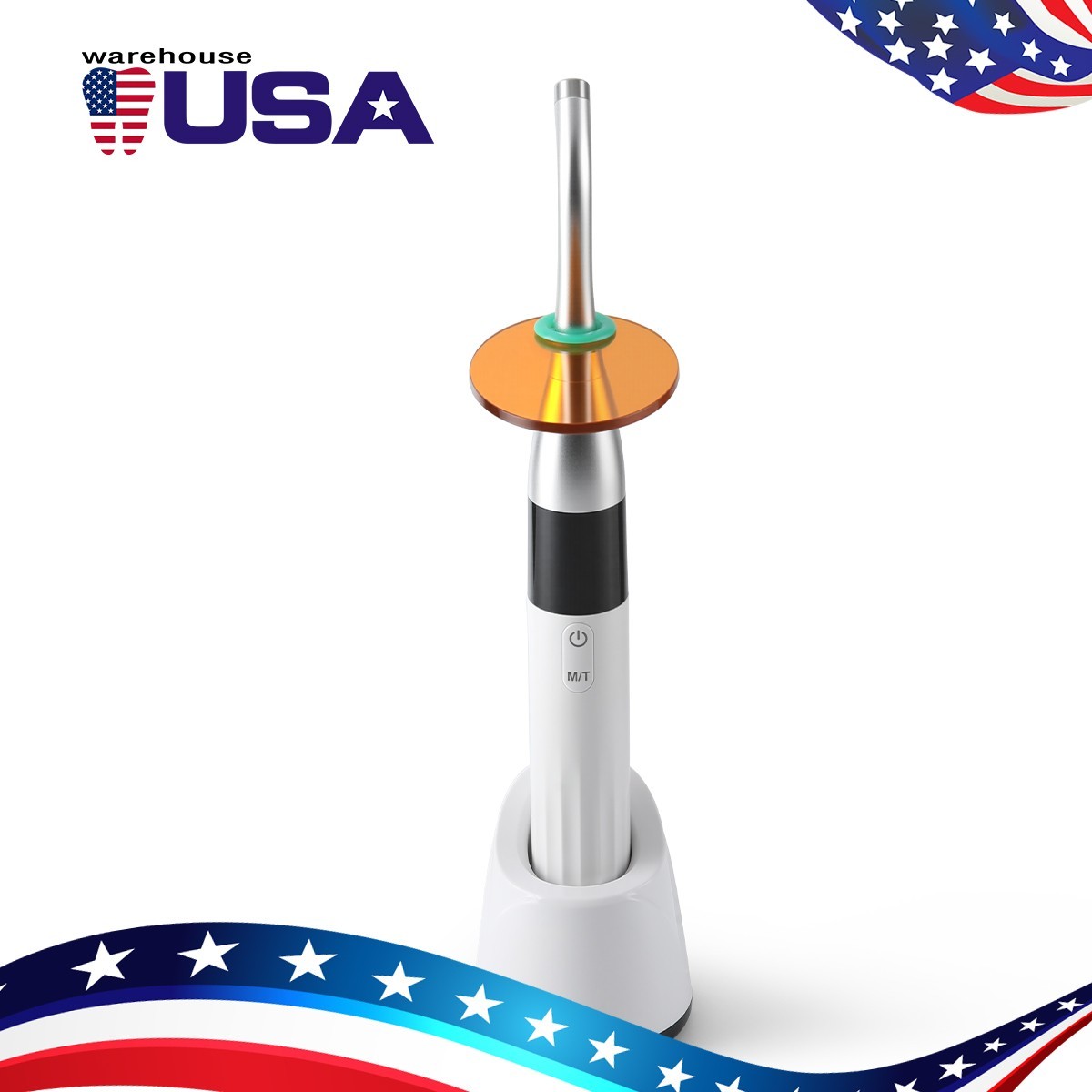 AZDENT Dental Wireless LED Orthodontics Curing Light Lamp 4000mw/cm² Blue Light
