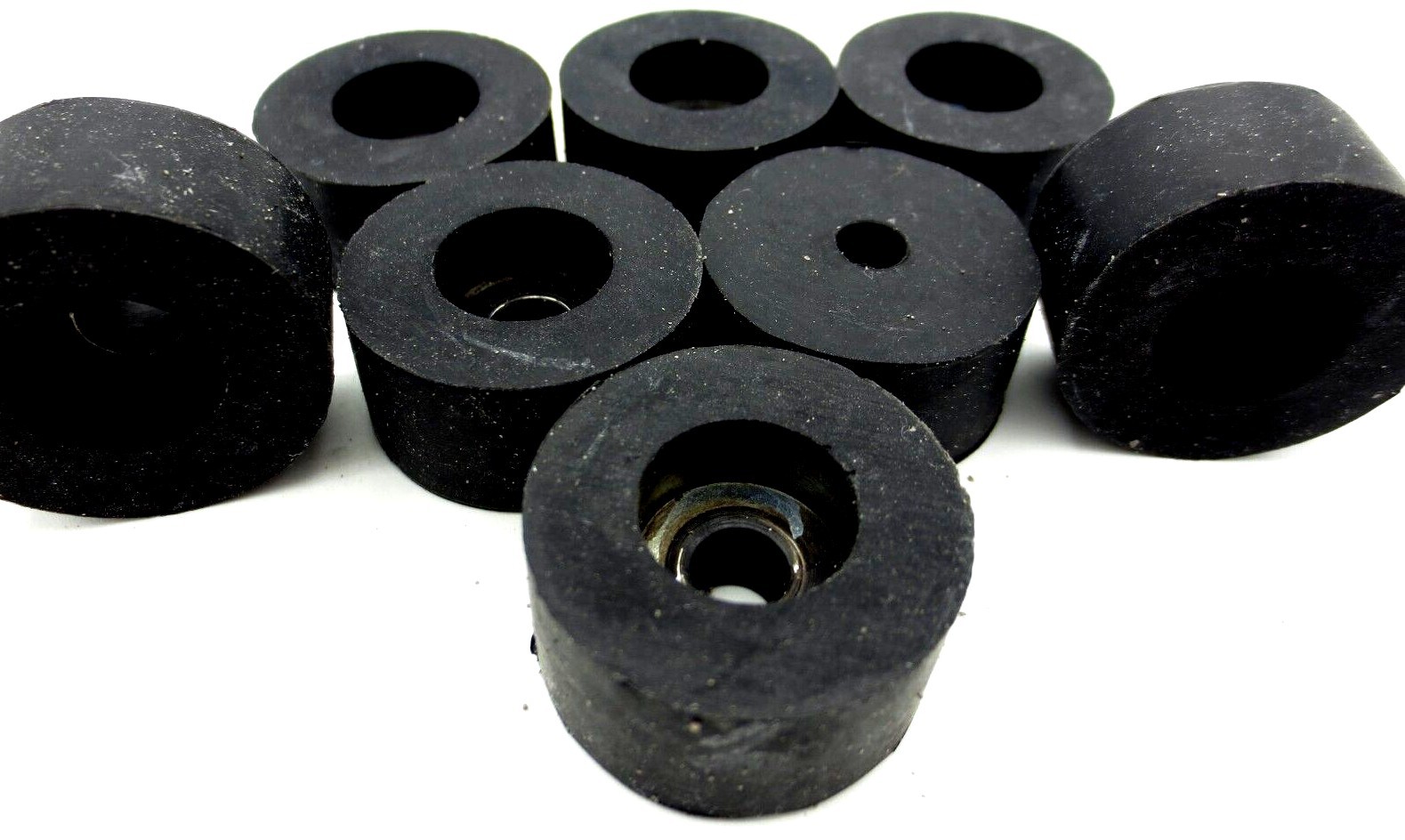 Screw on Rubber Bumper Pad Has 3/16″ Screw Hole – 1″ Pad, 1/2 Tall – Free Ship!