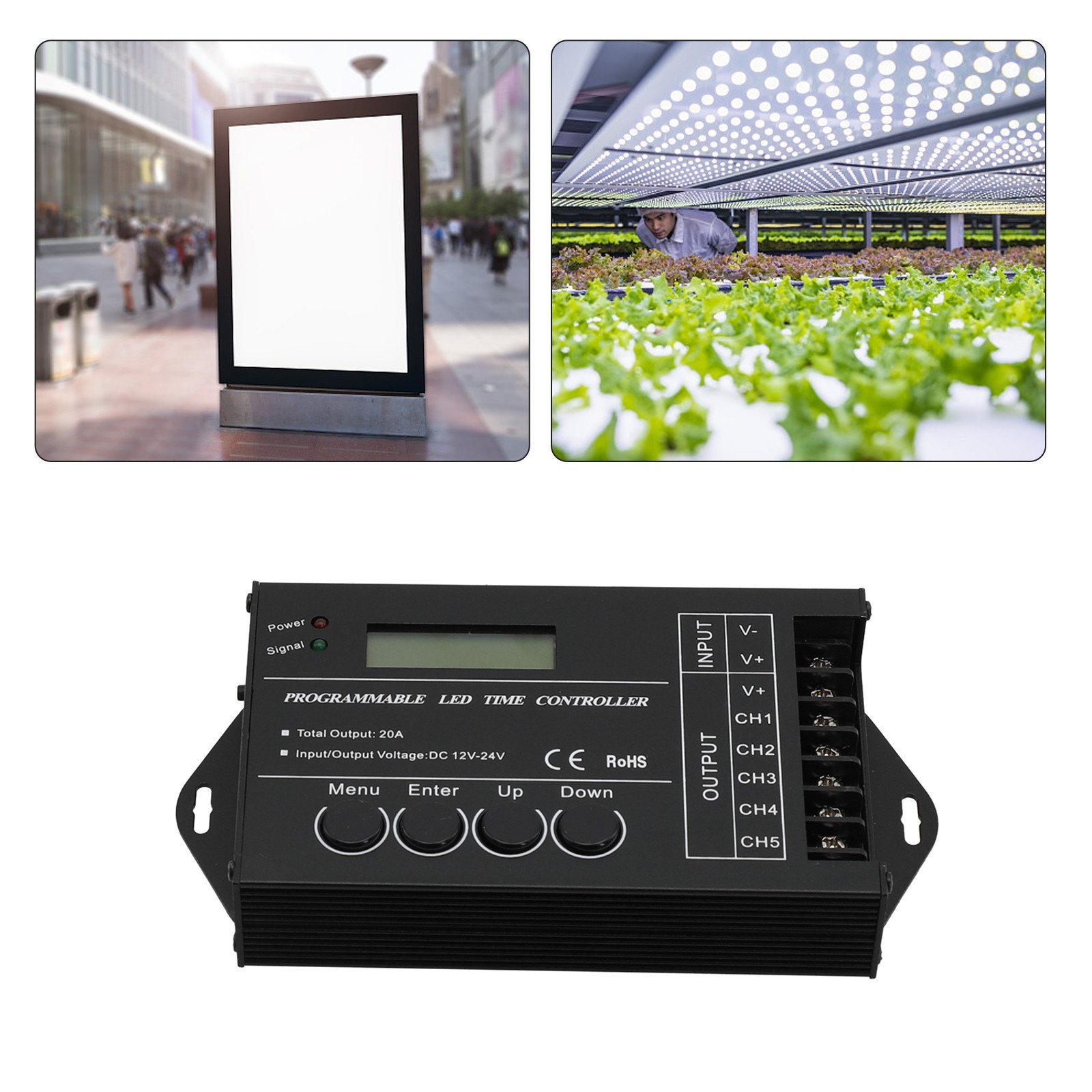 High Compatibility TC420 Programmable LED Display Controller 5 Channels