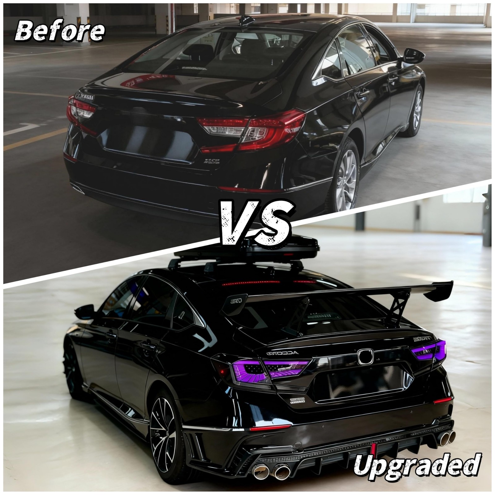 Multicolor LED Tail Light Fit for Honda Accord 10th Gen 2018-2022, 1 Pair Smo…