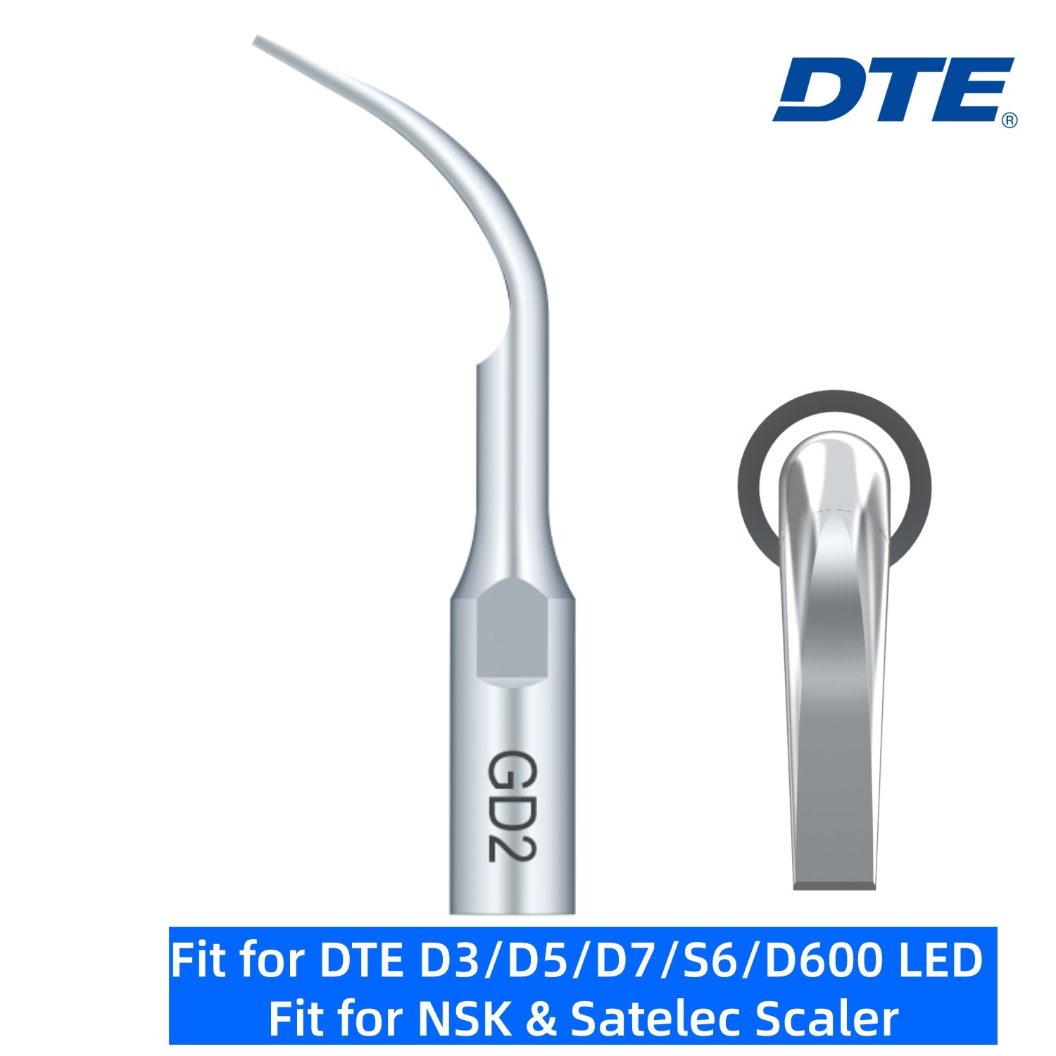 DTE Dental Ultrasonic Piezo Scaler Tips 2x GD1, GD2 GD4 PD1 Assorted Kit